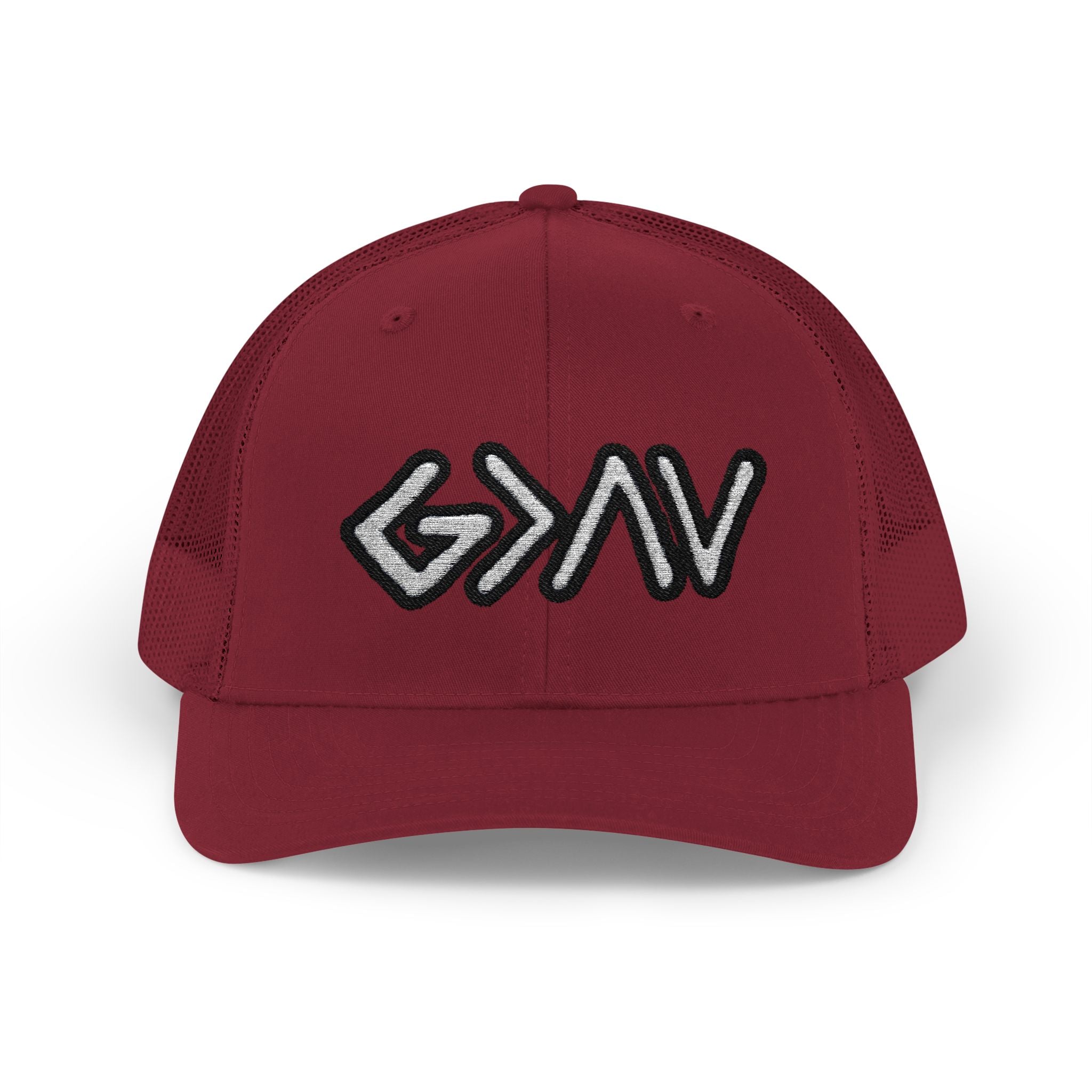 PR3PARED GOD>Ups & Downs Trucker Cap – Embroidered Snapback Mesh Hat