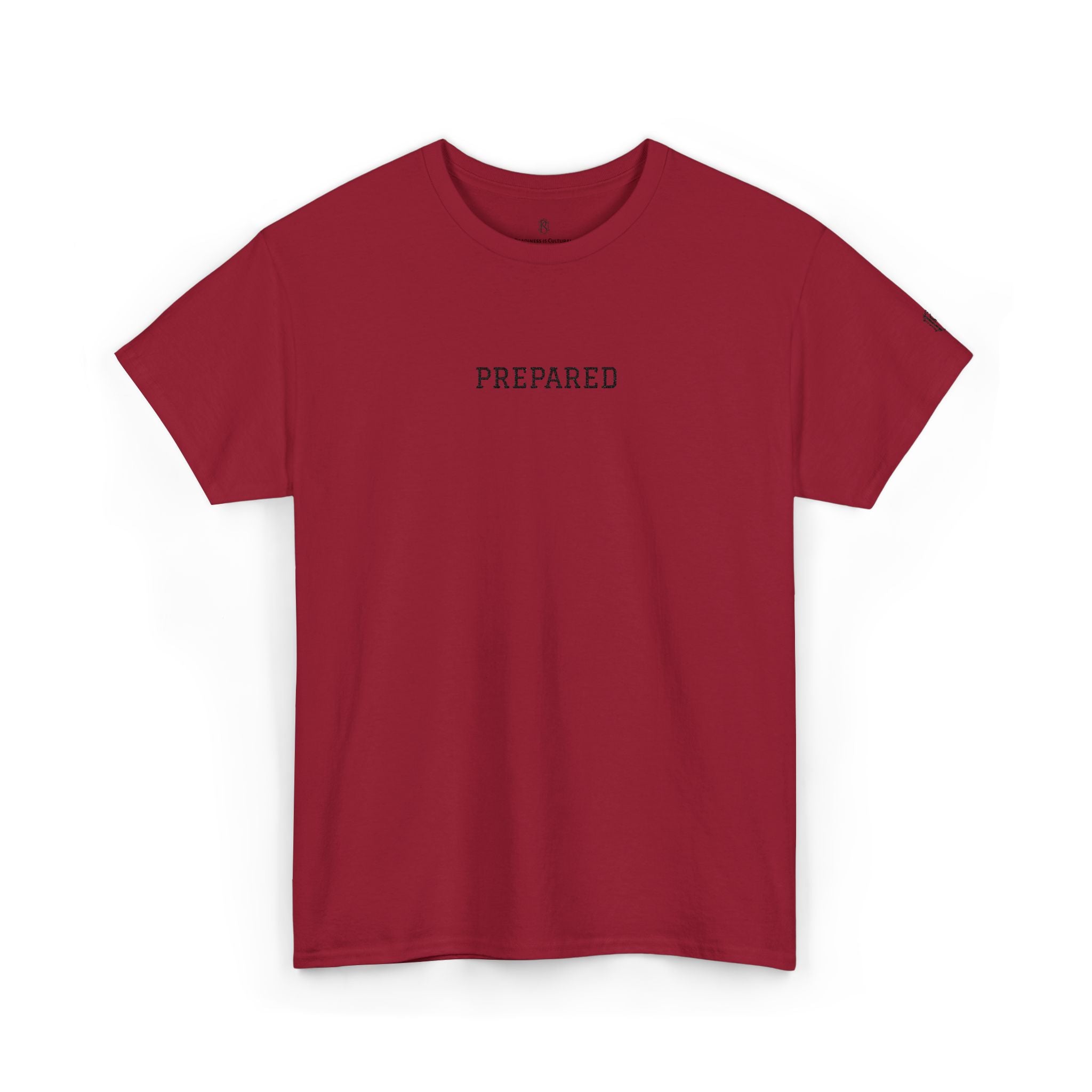 PR3PARED Graphic Embroidered Tee — Minimalist 'PREPARED' Text Shirt
