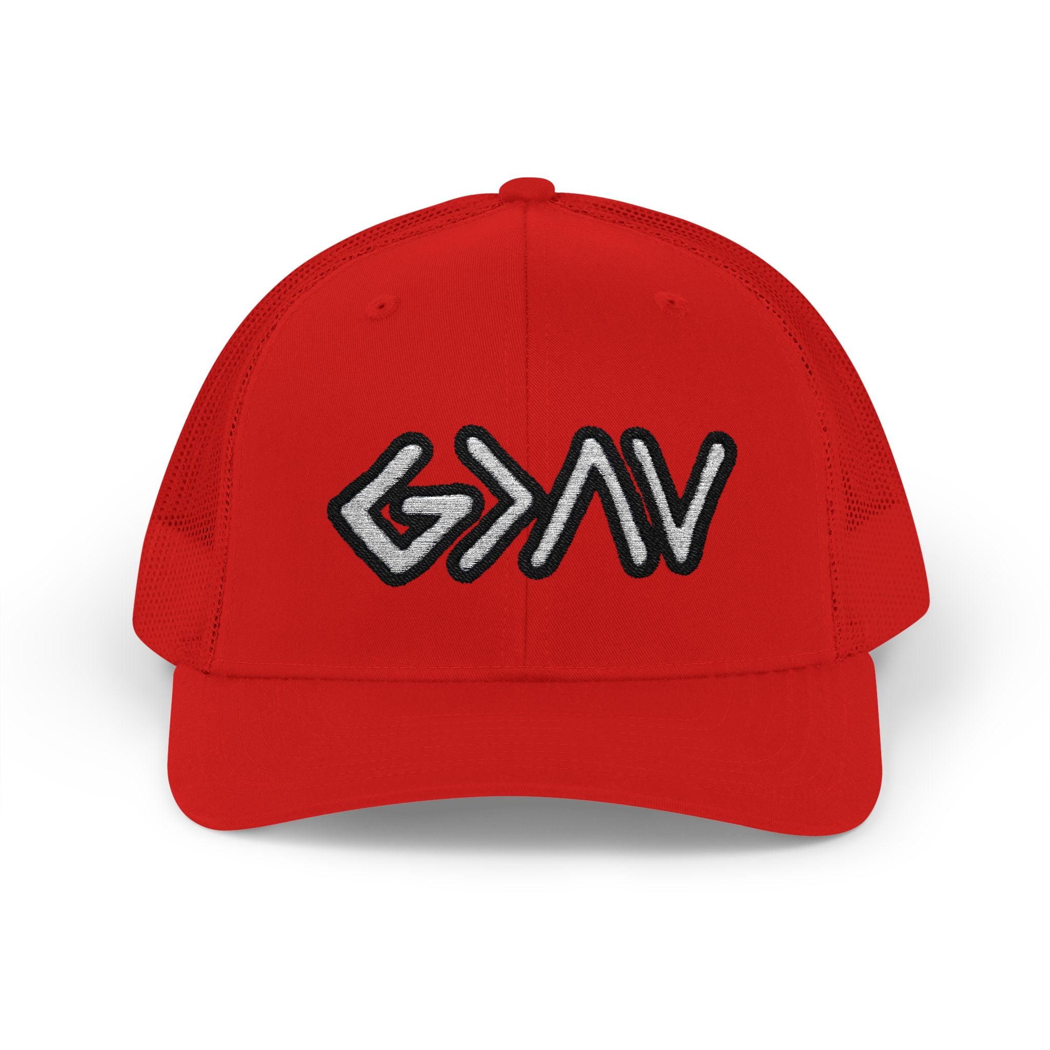 PR3PARED GOD>Ups & Downs Trucker Cap – Embroidered Snapback Mesh Hat