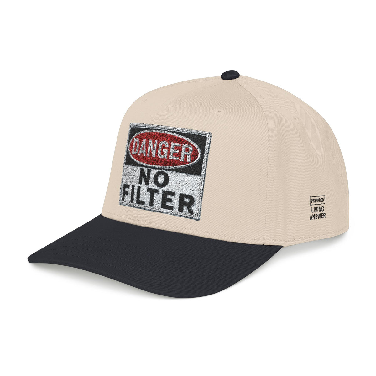 PR3PARED No Filter Baseball Cap — 'Danger' Graphic Mid Profile Hat