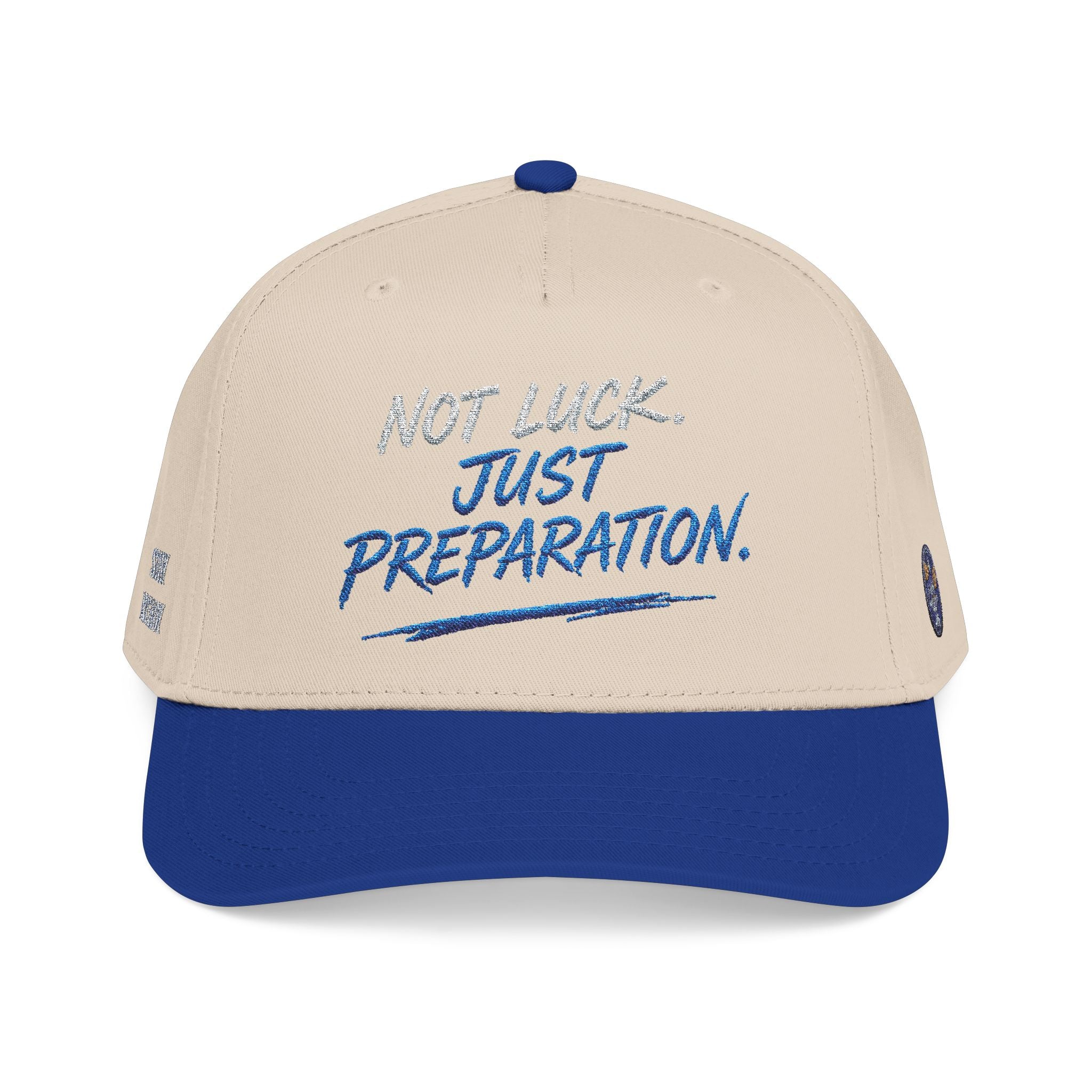 PR3PARED Mid Profile Embroidered Baseball Cap - No Luck Just Prep Hat