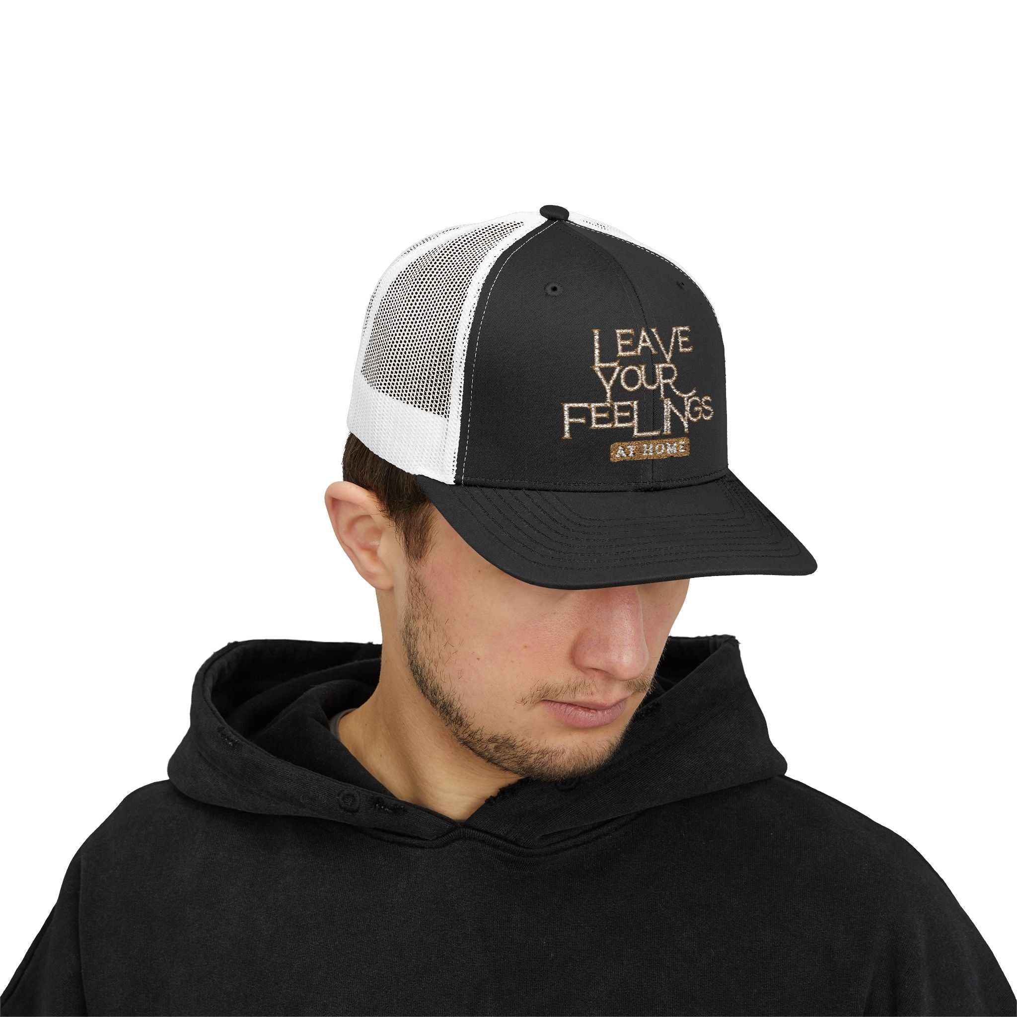 PR3PARED Leave Your Feelings At Home Embroidered Snapback Trucker Cap