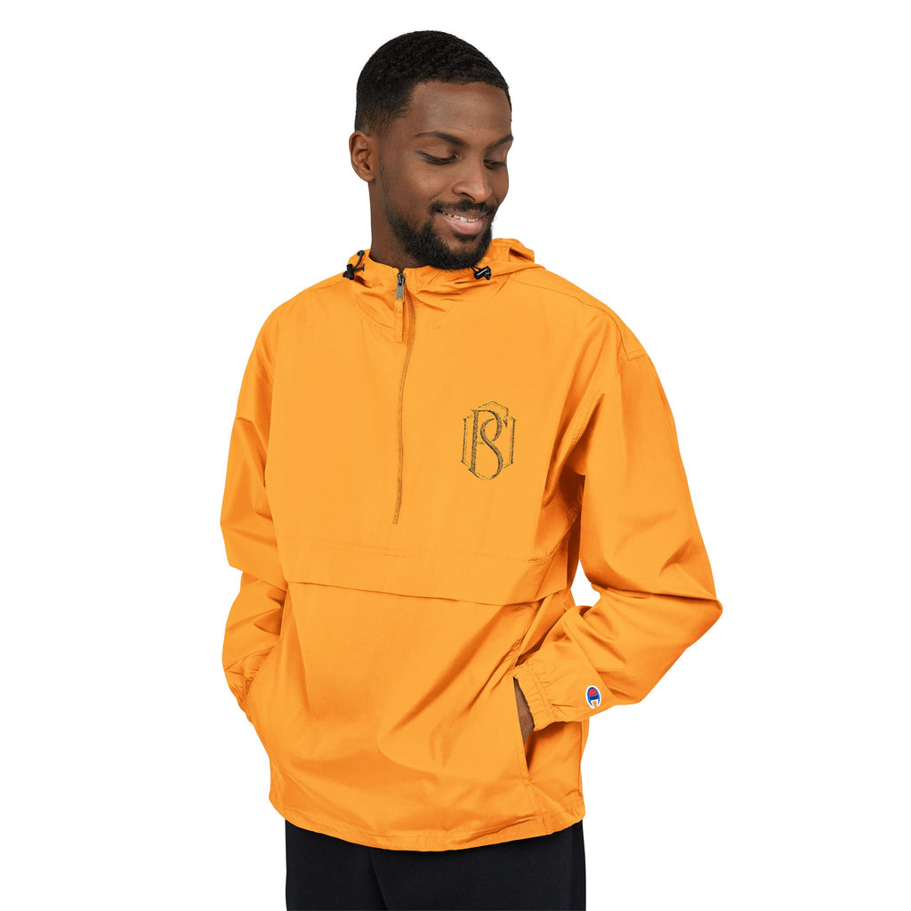 PR3PARED Packable Anorak Jacket — Minimal Gold Floral Logo