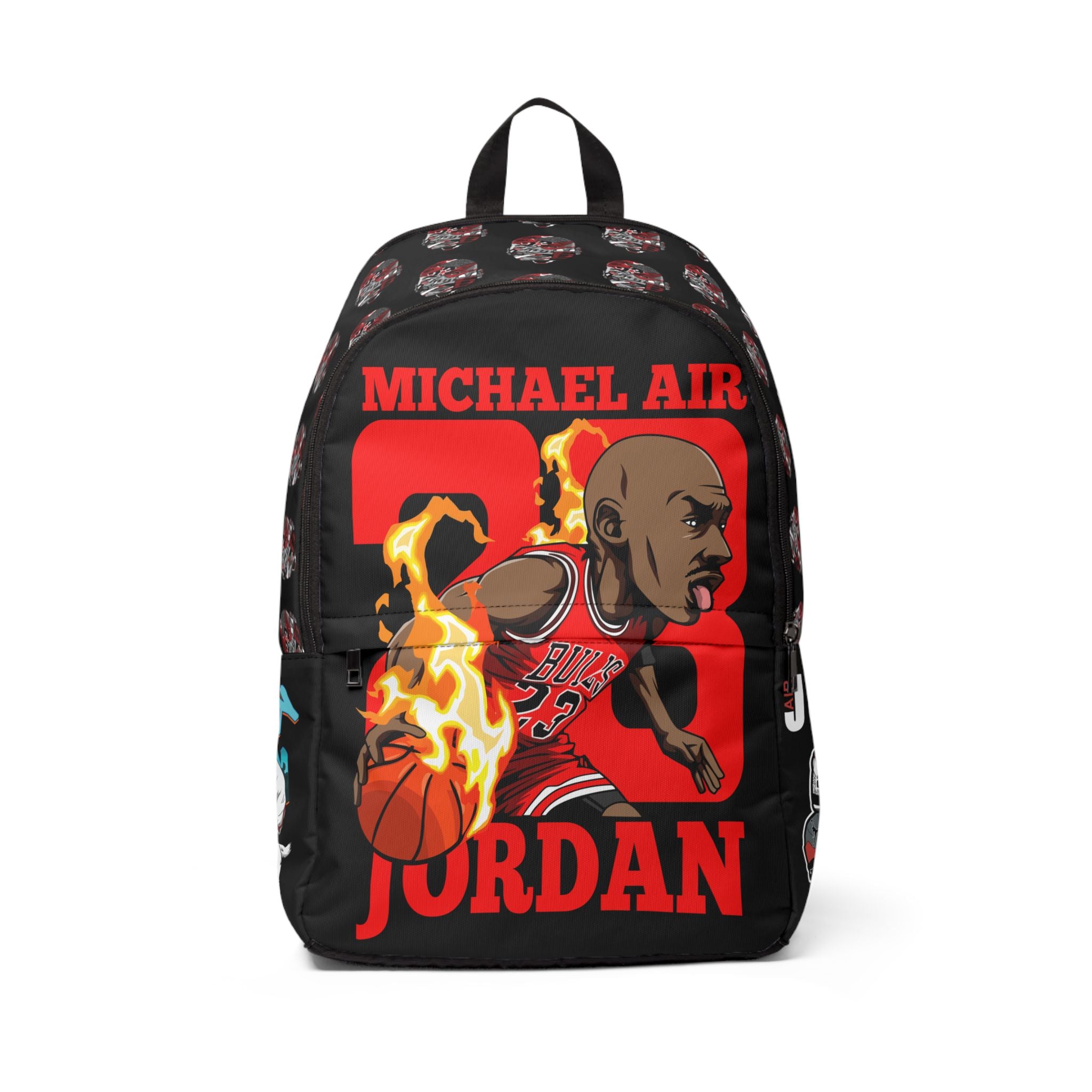 PS Flaming Basketball Player Graphic Backpack