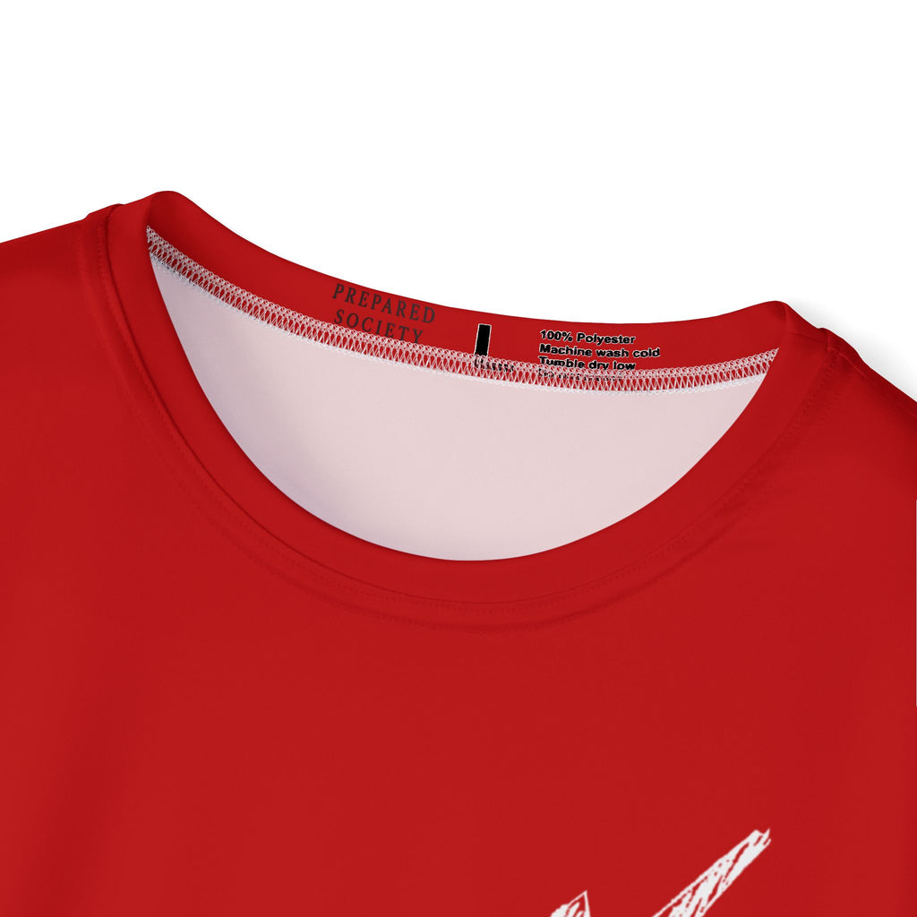 PR3PARED Sports Jersey Tee - 'Listo' Red Athletic Tee