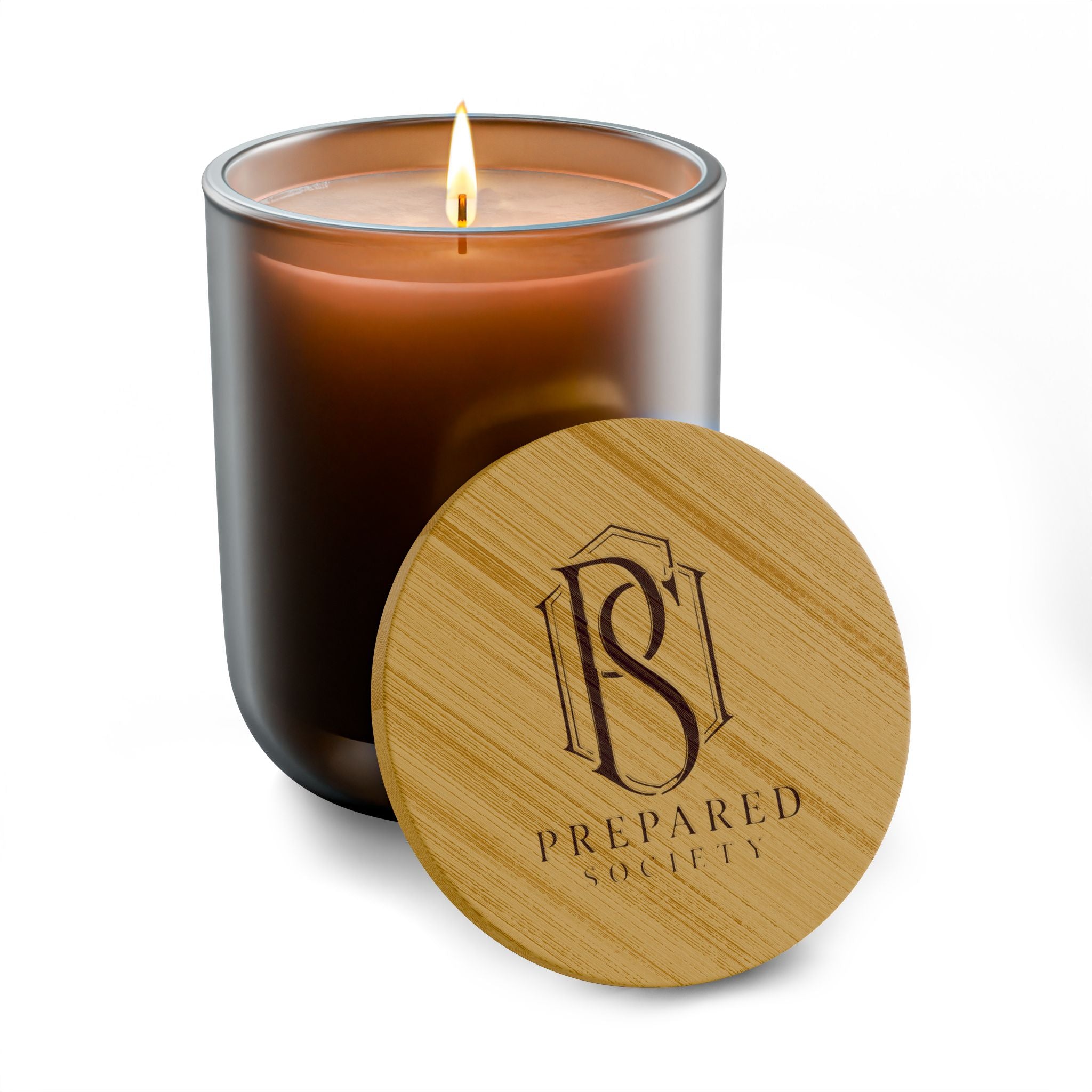 PR3PARED Engraved Bamboo-Lid 14oz Scented Soy Candle – Luxury Aromatherapy Candle