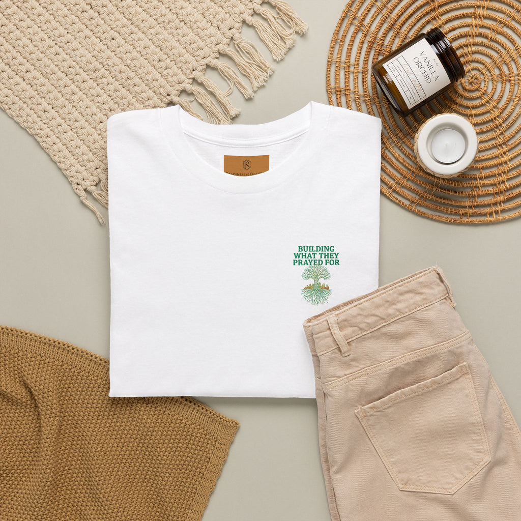 PR3PARED Embroidered Tee — “What They Prayed For” Graphic Cotton T-Shirt