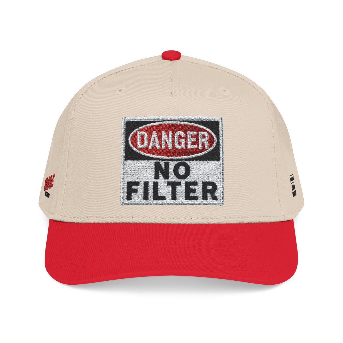 PR3PARED No Filter Baseball Cap — 'Danger' Graphic Mid Profile Hat