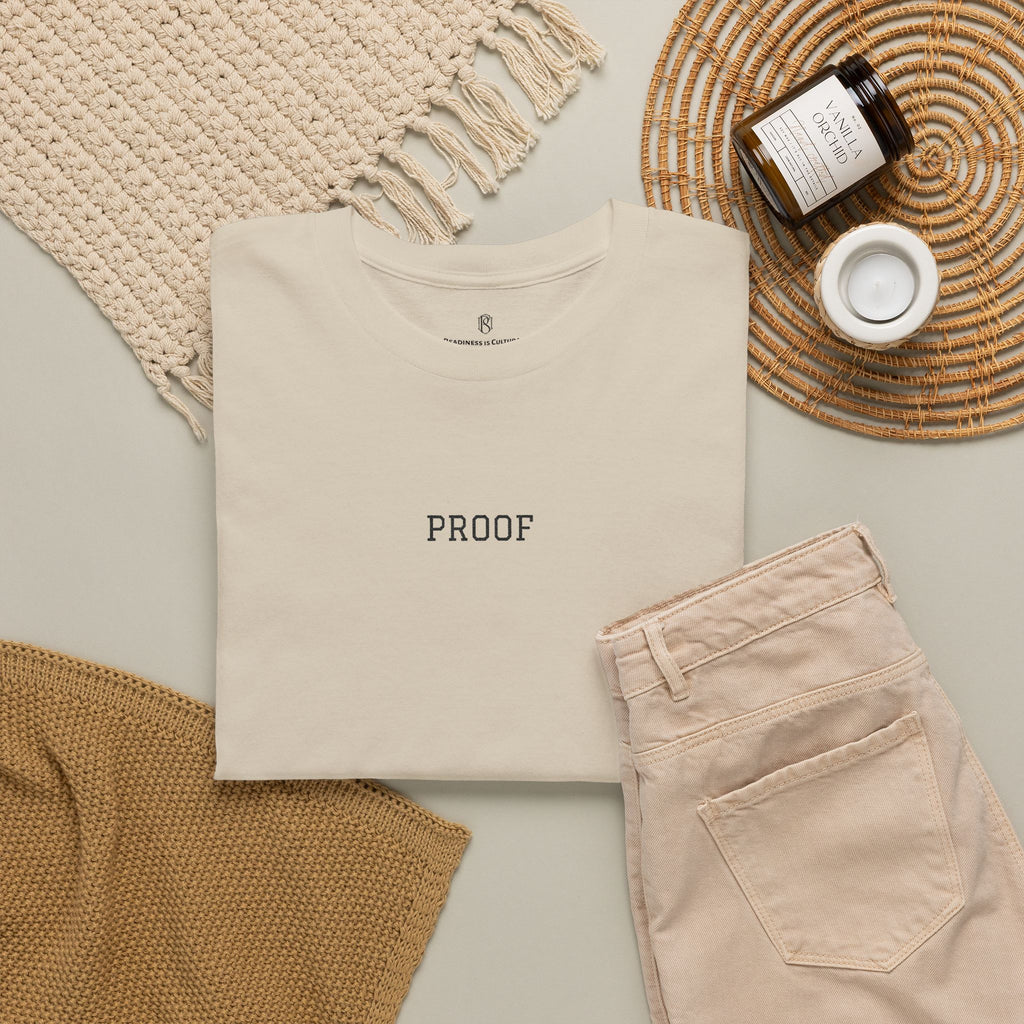 PR3PARED Embroidered Shirt — Minimal "PROOF" Graphic Tee