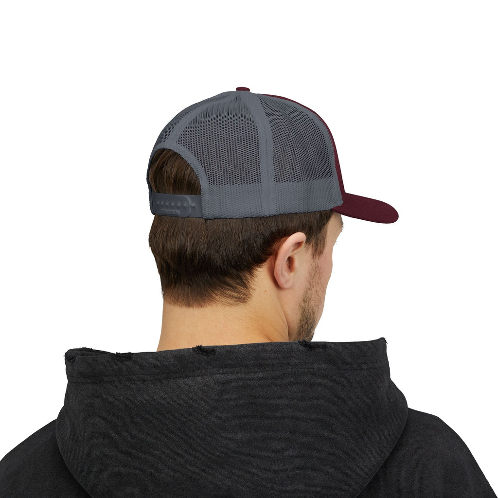 PR3PARED Iron Sharpens Iron Snapback Trucker Cap — Proverbs 27:17 Christian Mesh Hat