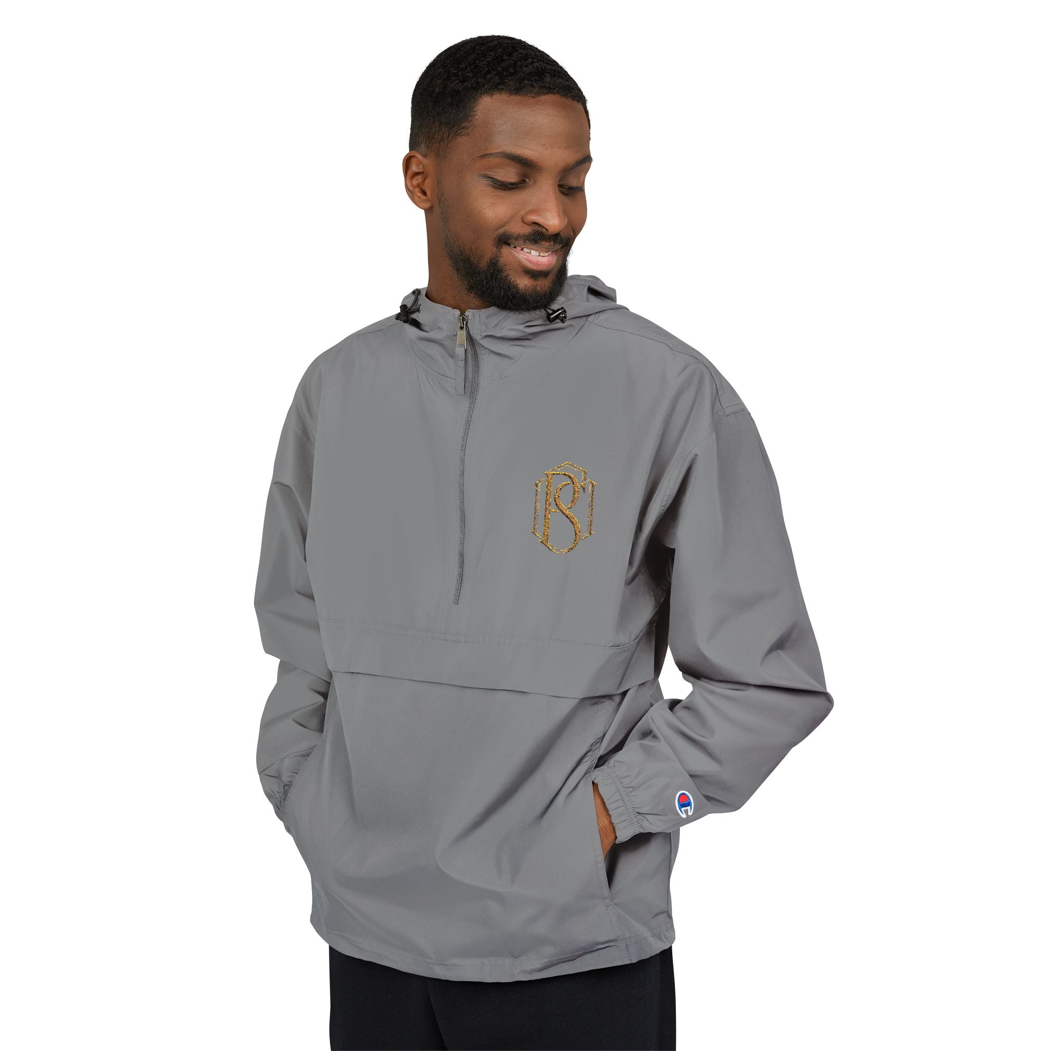 PR3PARED Packable Anorak Jacket — Minimal Gold Floral Logo