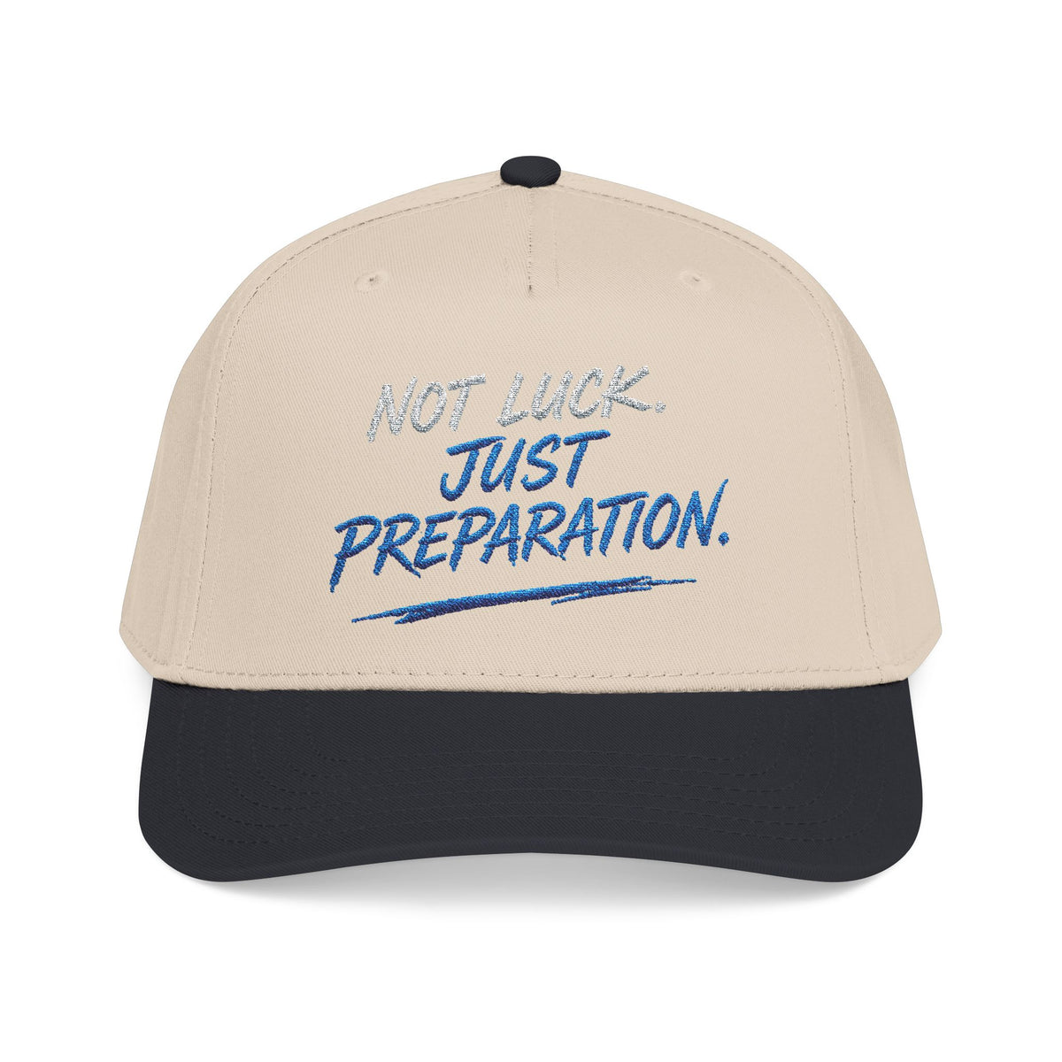PR3PARED Mid Profile Baseball Cap - No Luck Just Prep Hat