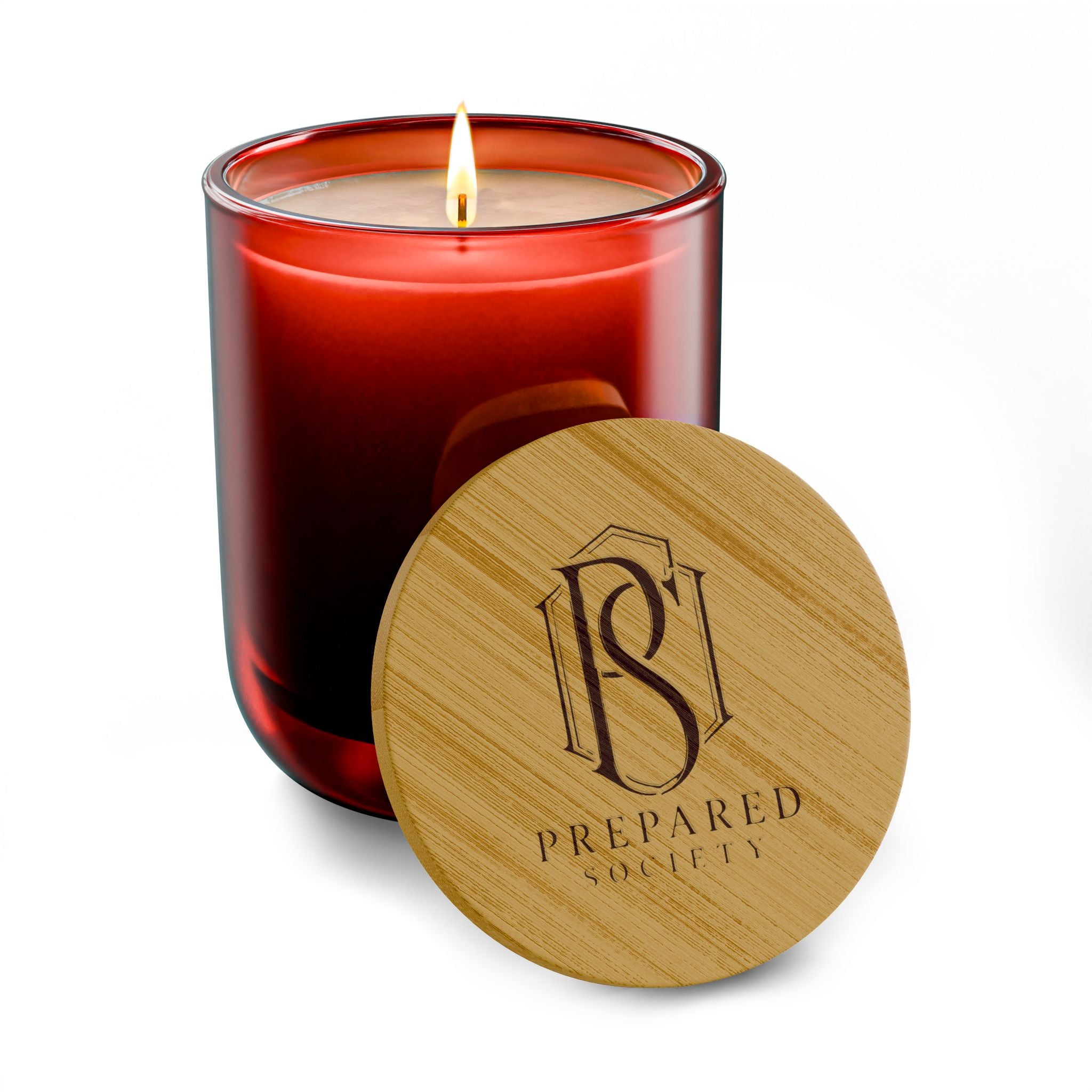 PR3PARED Engraved Bamboo-Lid 14oz Scented Soy Candle – Luxury Aromatherapy Candle
