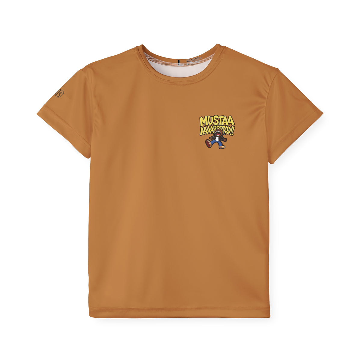 PS Kids Jersey Tee — "MUSTAA AAAARRRDD!!" Cartoon Shout Graphic