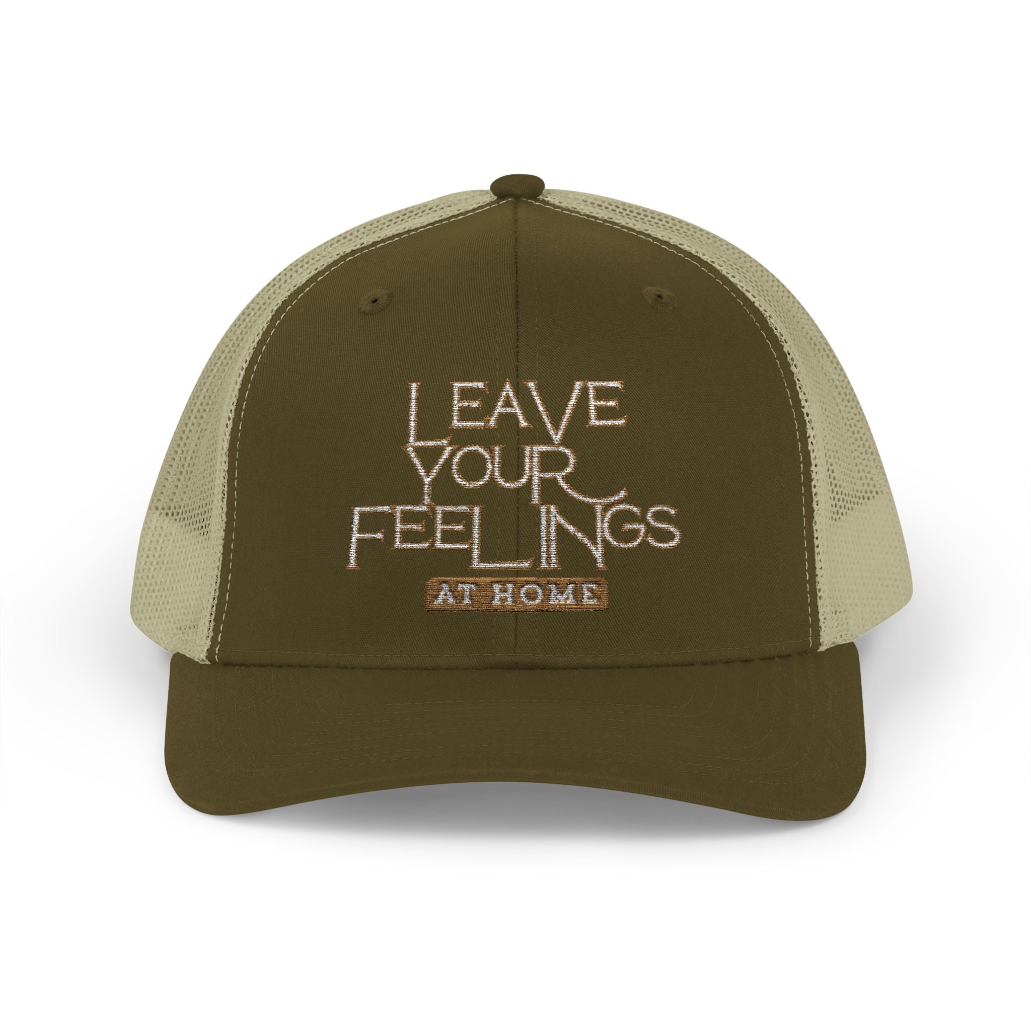 PR3PARED Leave Your Feelings At Home Embroidered Snapback Trucker Cap