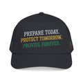 PR3PARED Eco Message Baseball Cap — “Prepare Today. Protect Tomorrow. Provide Forever.”