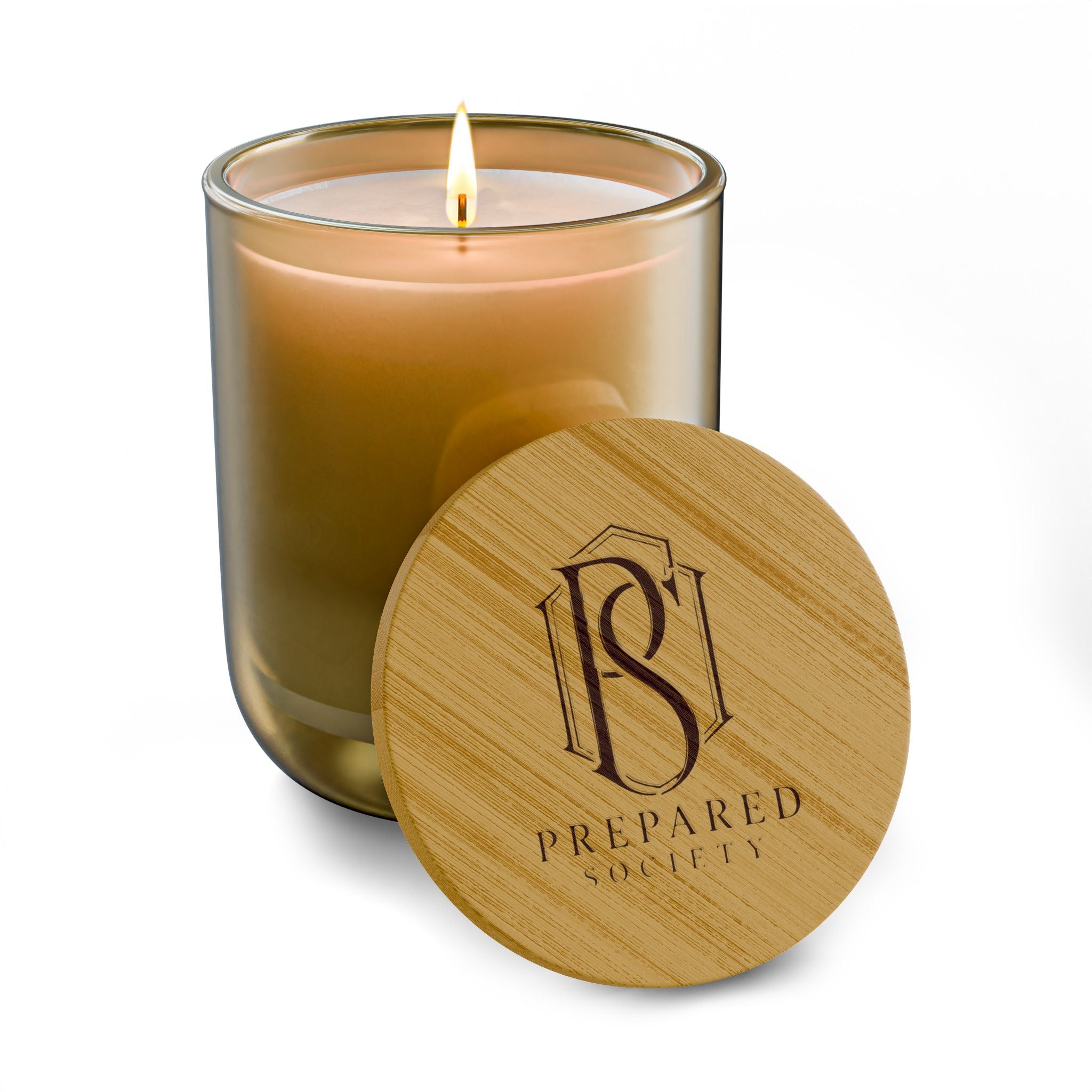 PR3PARED Engraved Bamboo-Lid 14oz Scented Soy Candle – Luxury Aromatherapy Candle