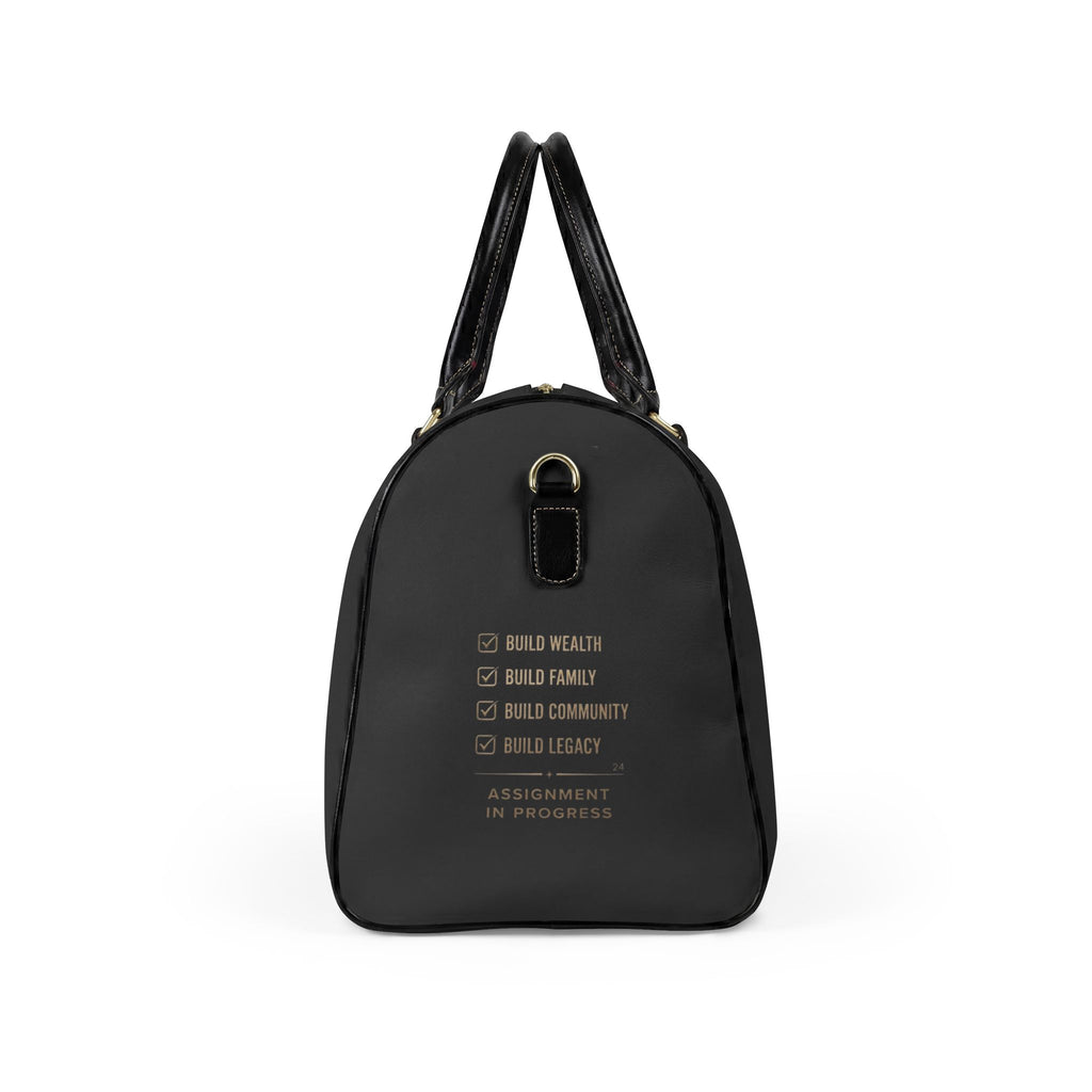 PR3PARED Faux Leather Travel Bag — ‘Awareness. Readiness. Resilience.’ Weekender Duffle