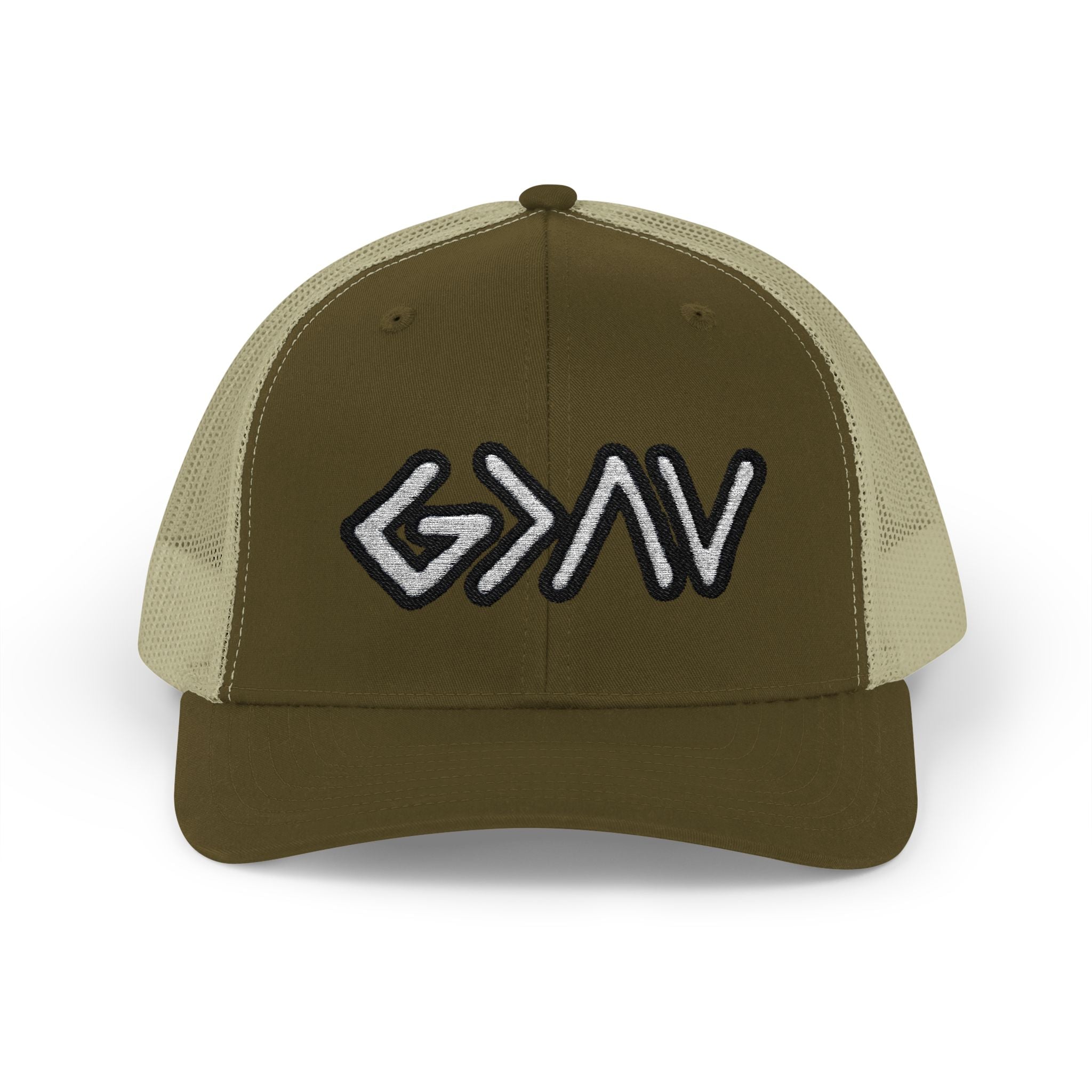 PR3PARED GOD>Ups & Downs Trucker Cap – Embroidered Snapback Mesh Hat