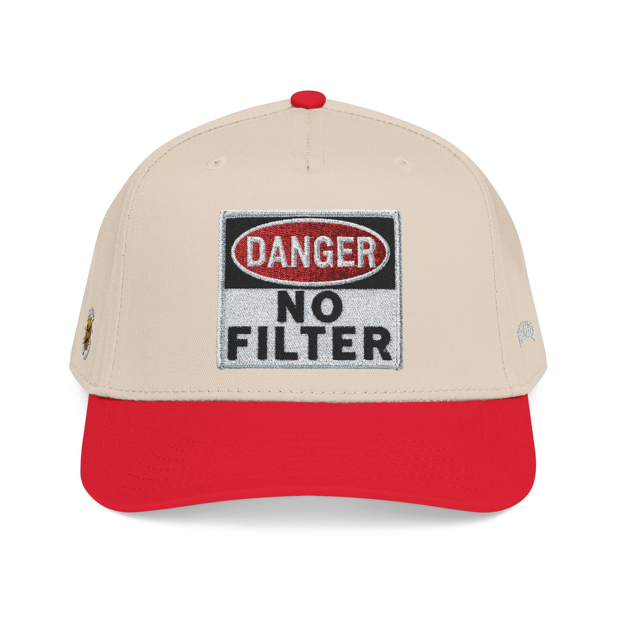 PR3PARED No Filter Embroidered Baseball Cap — 'Danger' Graphic Mid Profile Hat