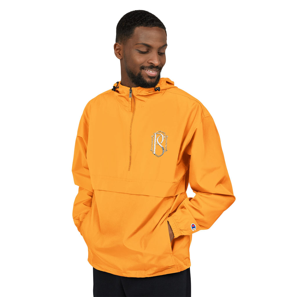 PR3PARED Packable Anorak Jacket — Minimal White Floral Logo