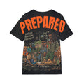 PR3PARED Graphic Sports Jersey Tee — Black/Orange All-Over Print Athletic Tee