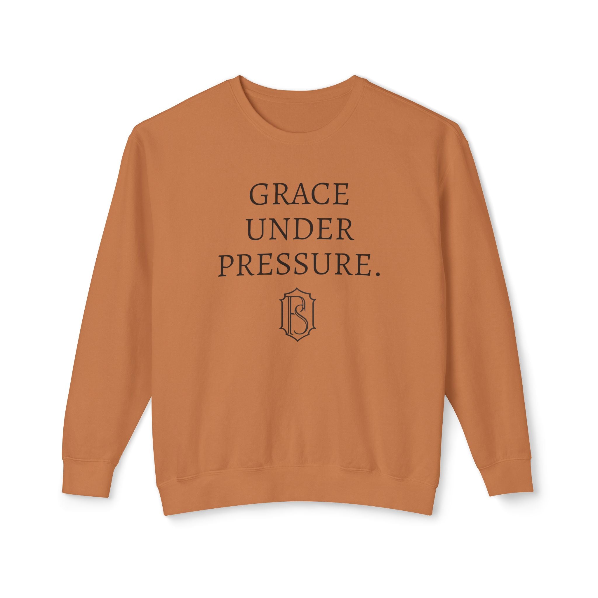 PR3PARED Crewneck Sweatshirt — "Grace Under Pressure" Minimalist Inspirational Pullover