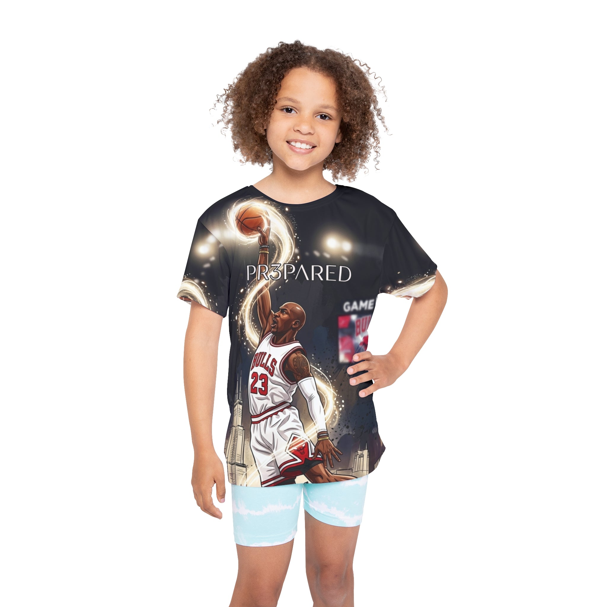 PS Kids Basketball Jersey — All-Over-Print Slam Dunk Tee
