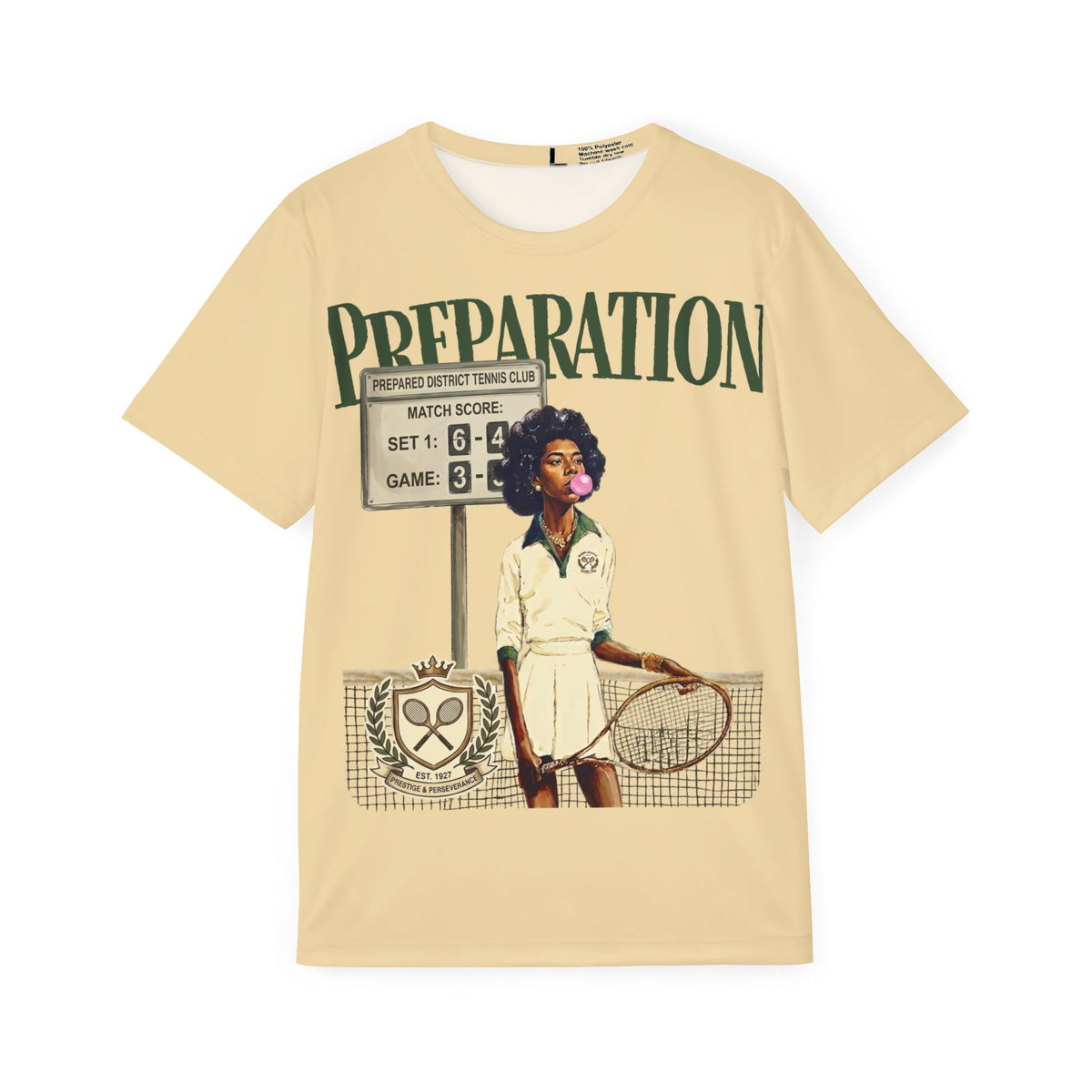 PR3PARED Preparation Vintage Tennis Jersey – Retro Sports Graphic Tee