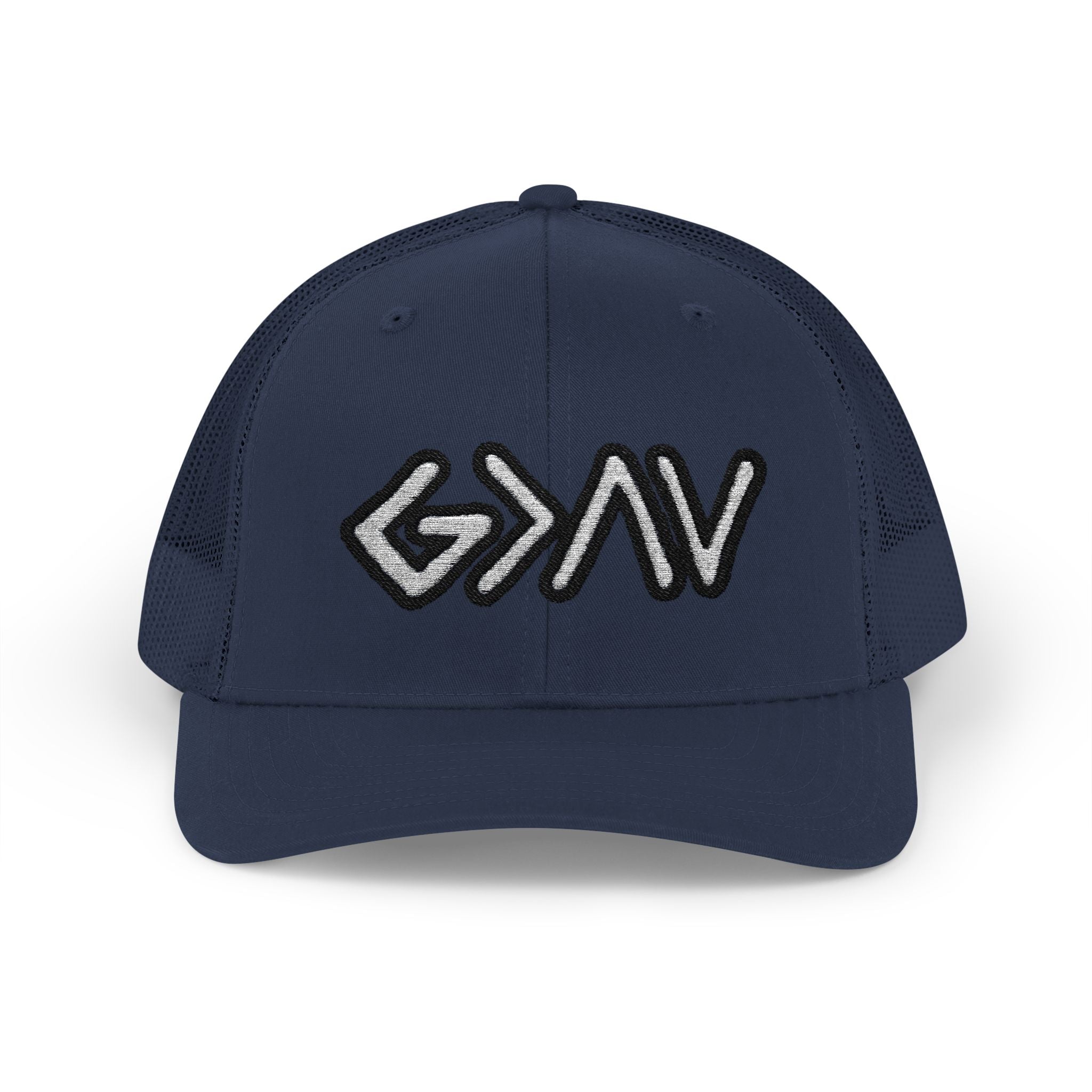 PR3PARED GOD>Ups & Downs Trucker Cap – Embroidered Snapback Mesh Hat
