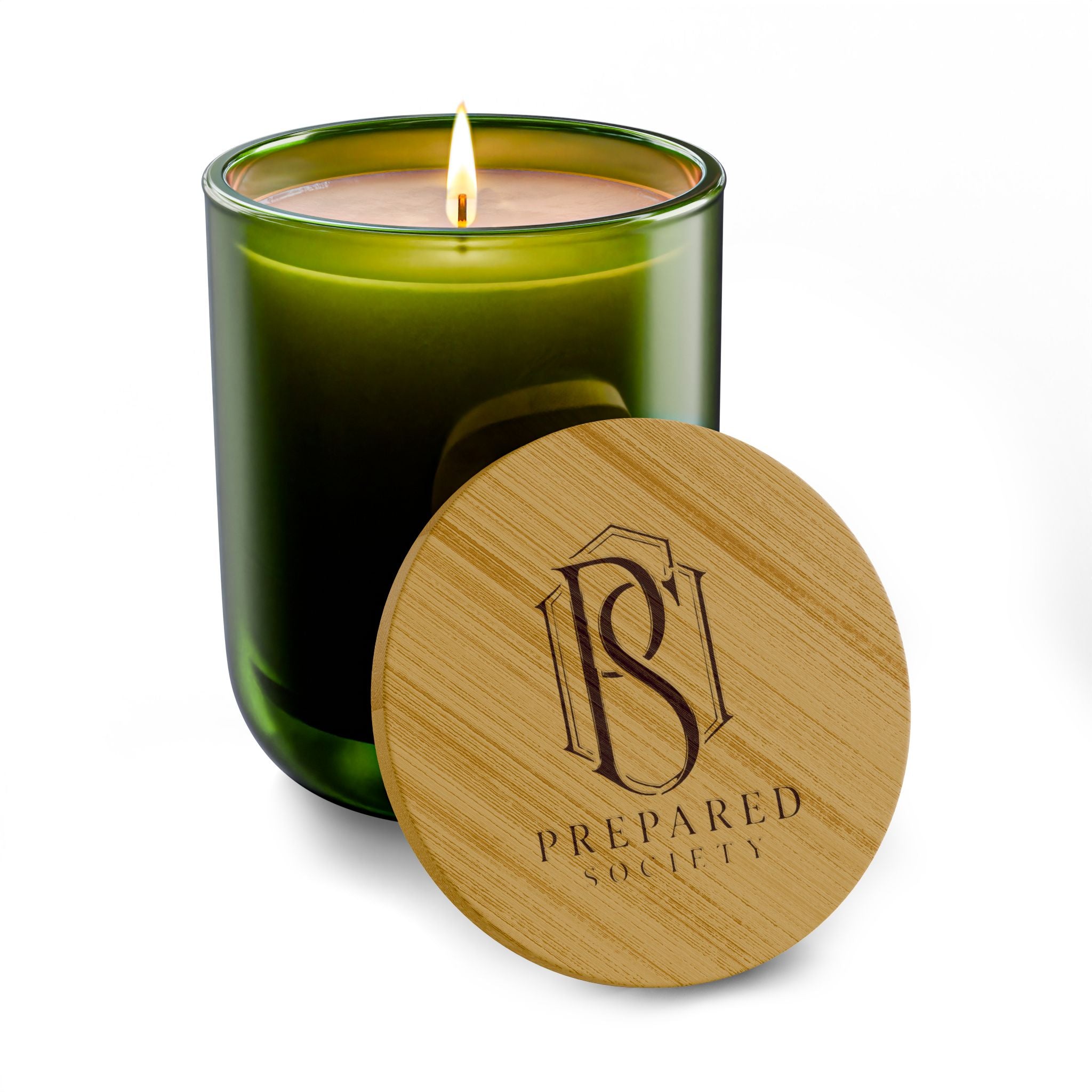 PR3PARED Engraved Bamboo-Lid 14oz Scented Soy Candle – Luxury Aromatherapy Candle