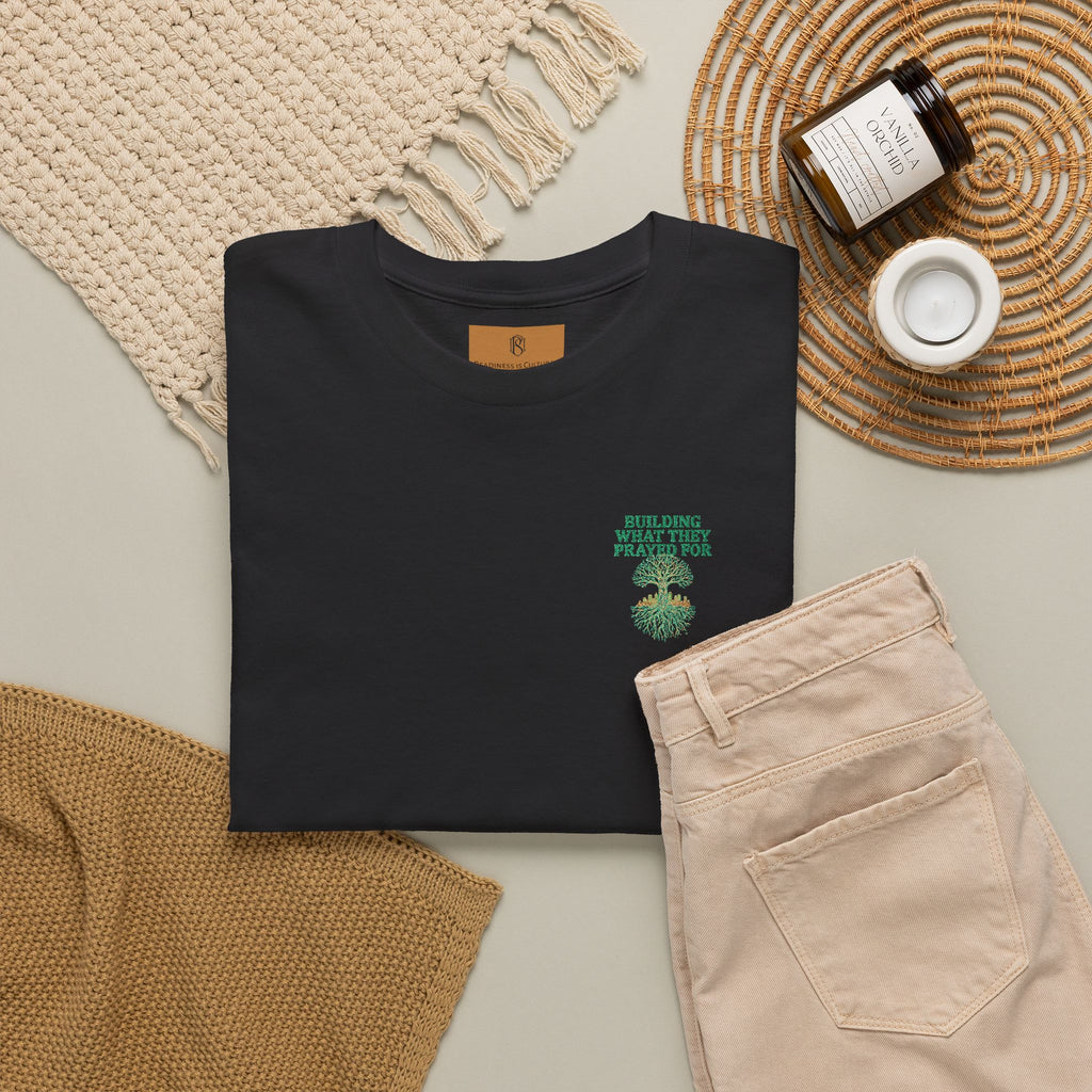 PR3PARED Embroidered Tee — “What They Prayed For” Graphic Cotton T-Shirt