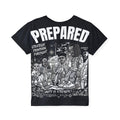 PR3PARED Kids Sports Jersey Tee — Graphic 'Prepared' Black All-Over Print