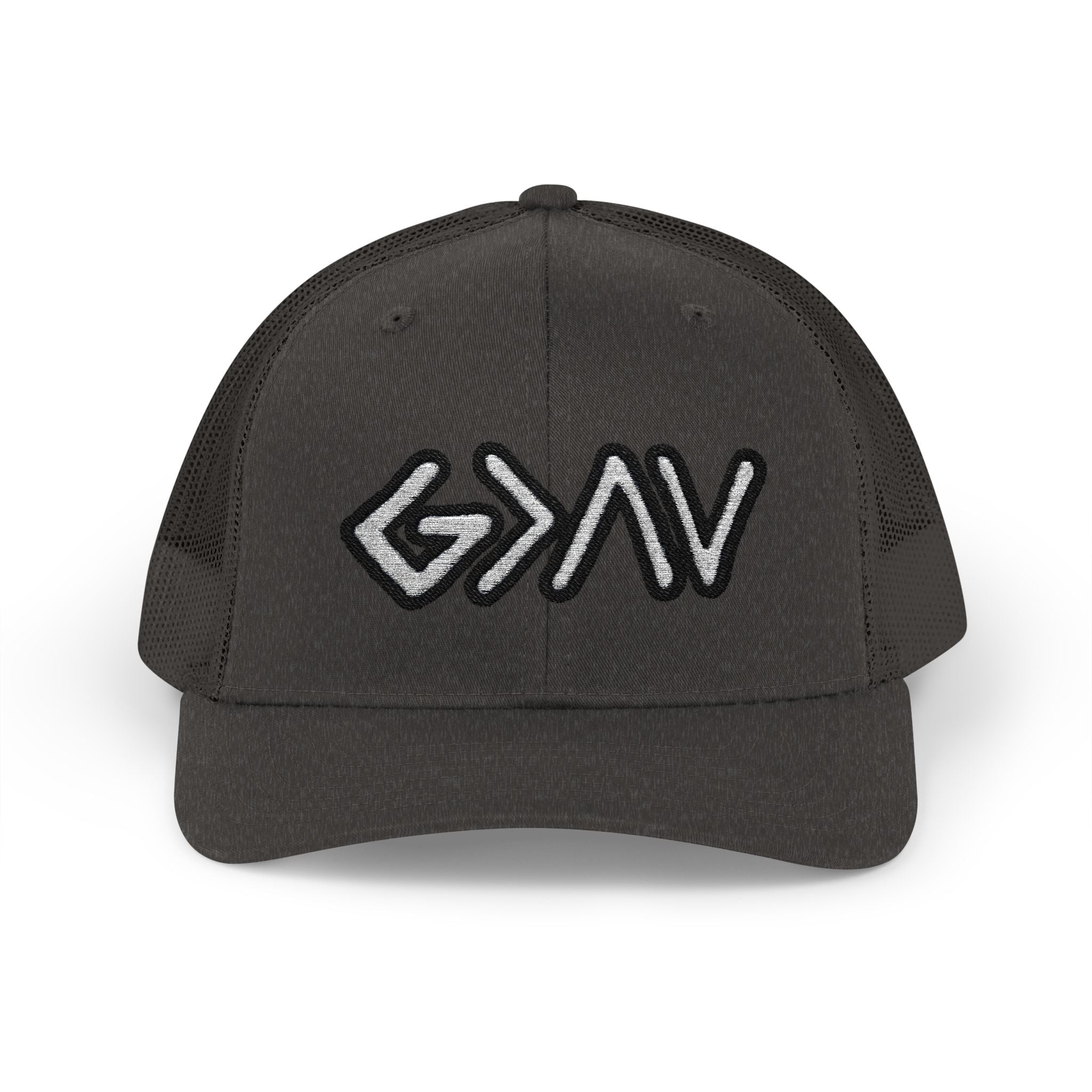 PR3PARED GOD>Ups & Downs Trucker Cap – Embroidered Snapback Mesh Hat