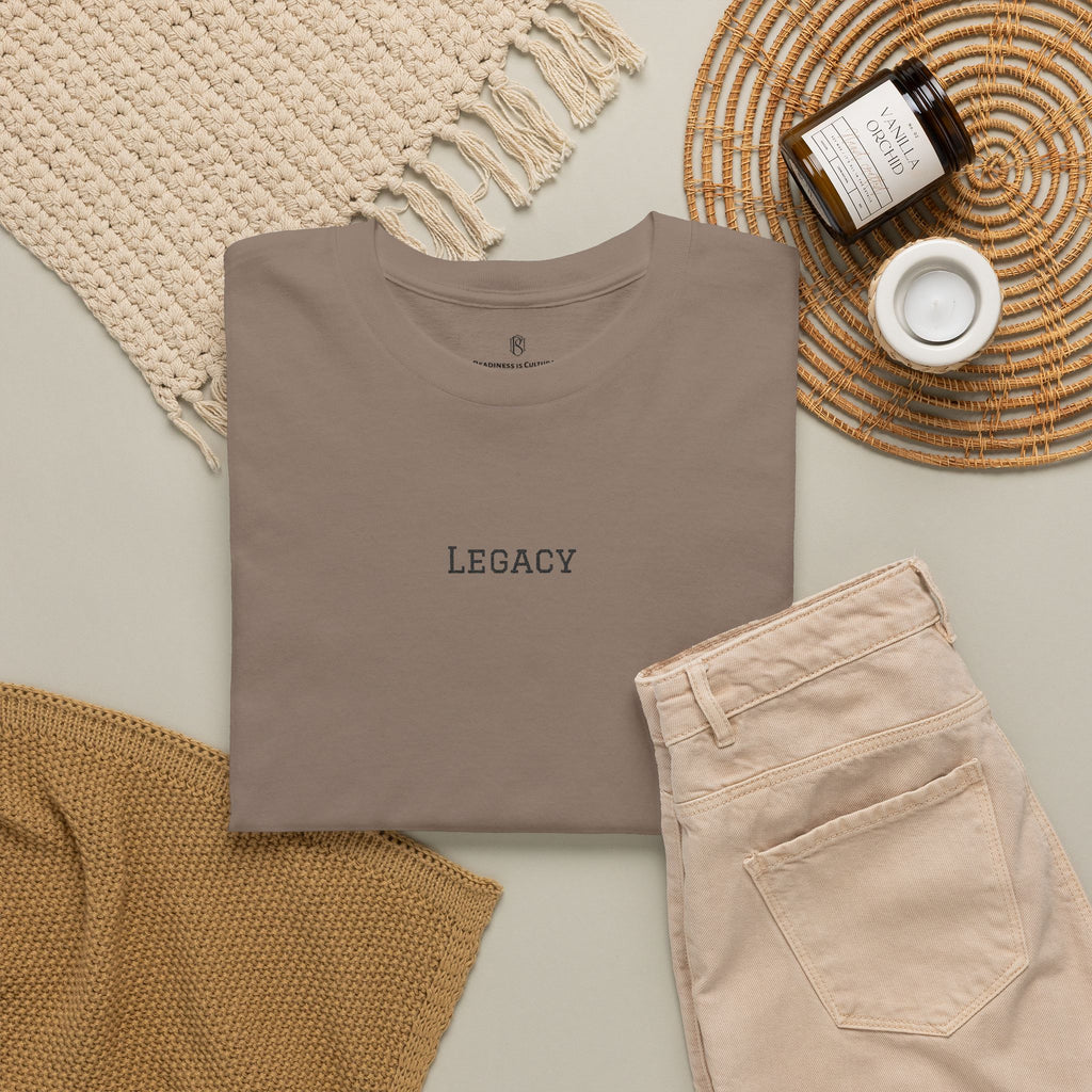 PR3PARED Legacy Tee — Minimalist Graphic T‑Shirt with 'LEGACY' Text