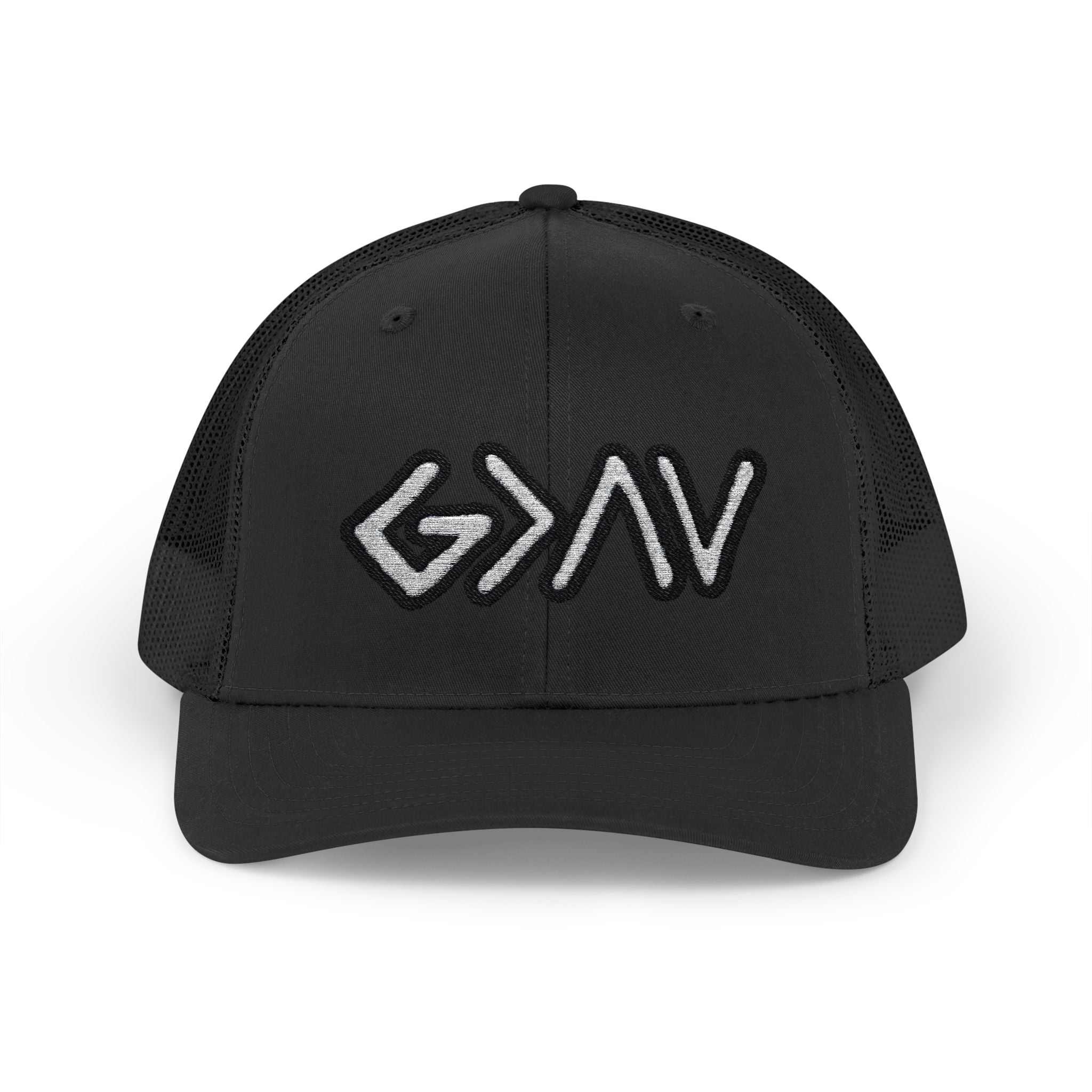 PR3PARED GOD>Ups & Downs Trucker Cap – Embroidered Snapback Mesh Hat