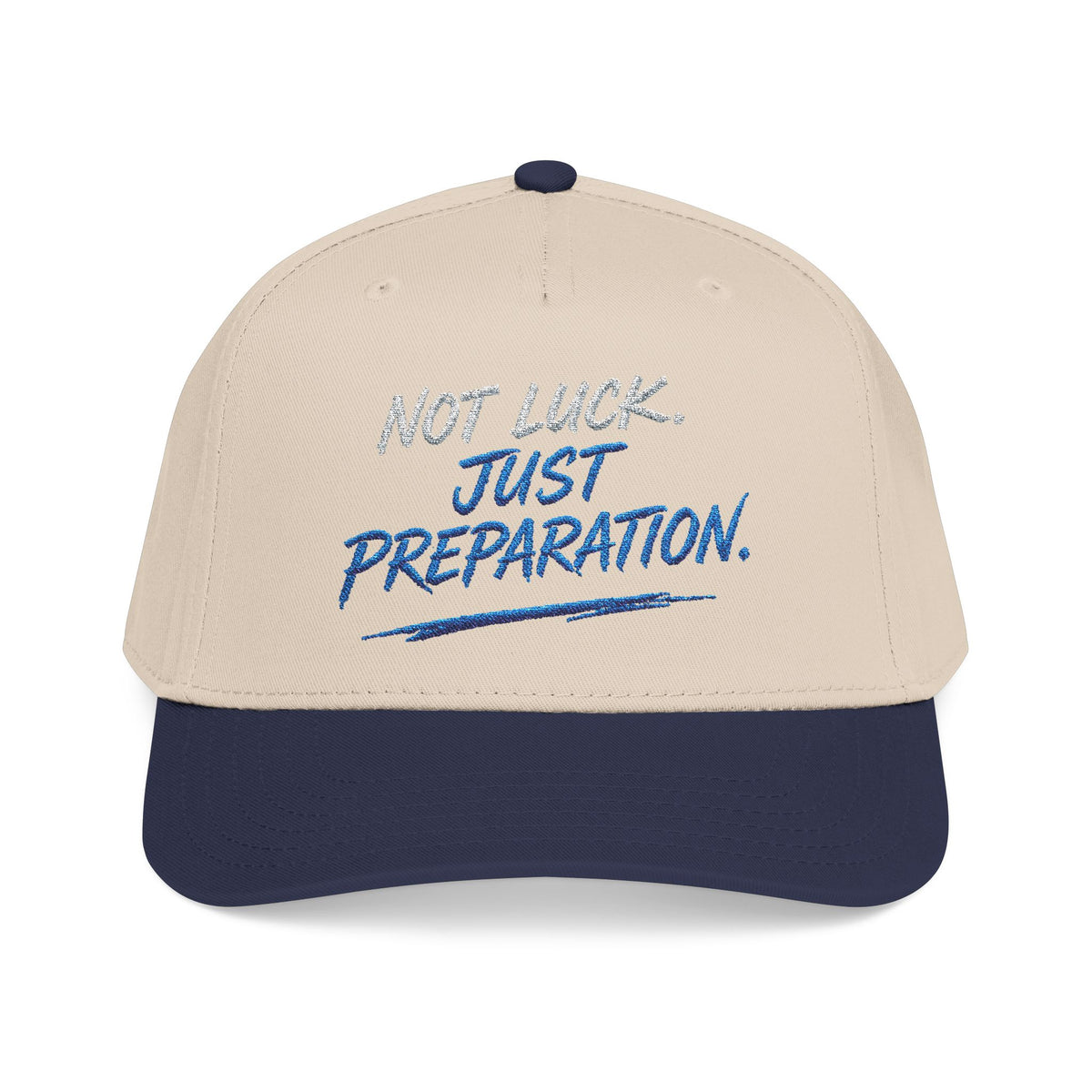 PR3PARED Mid Profile Baseball Cap - No Luck Just Prep Hat