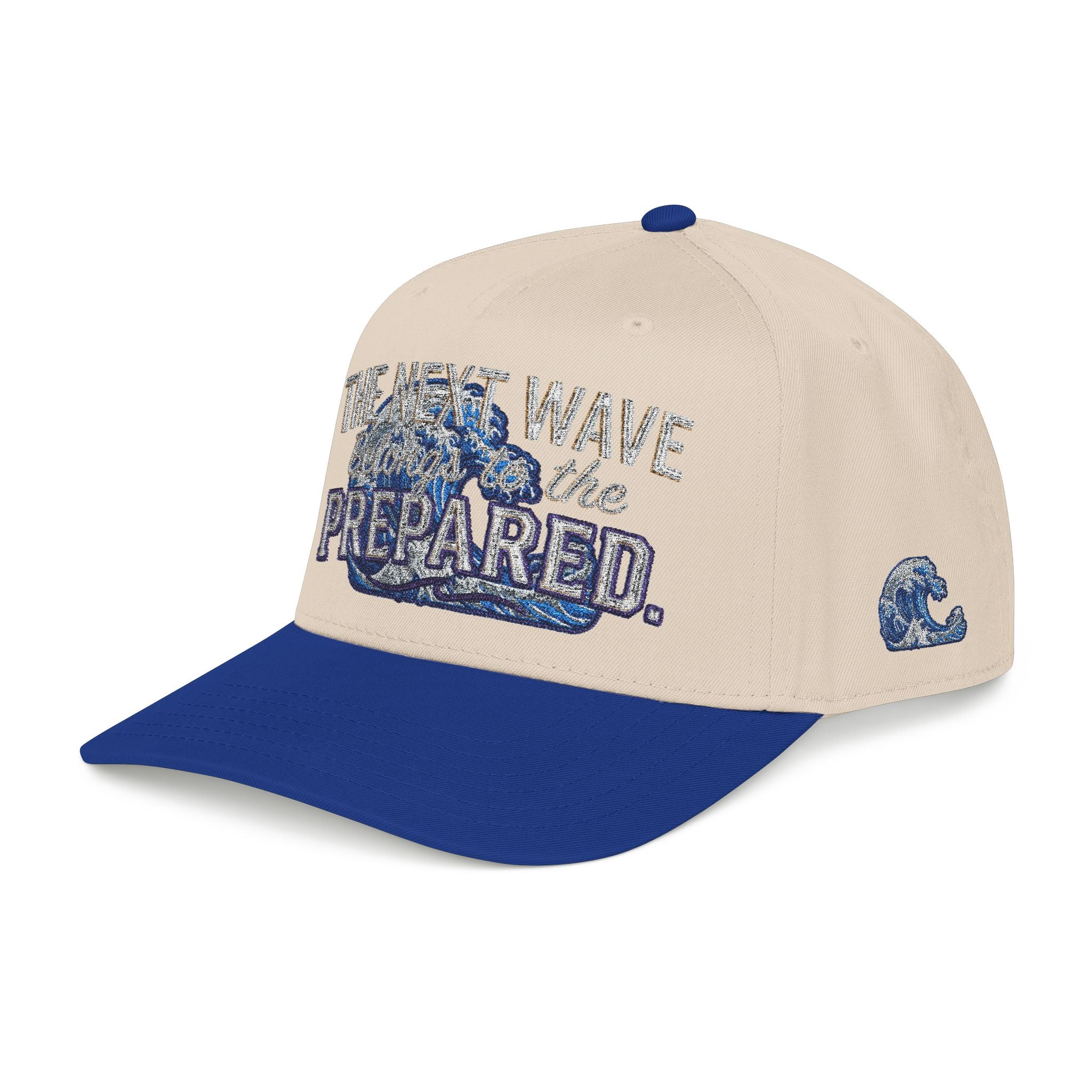 PR3PARED Wave Embroidered Baseball Cap — 'The Next Wave' Nautical Surf Hat