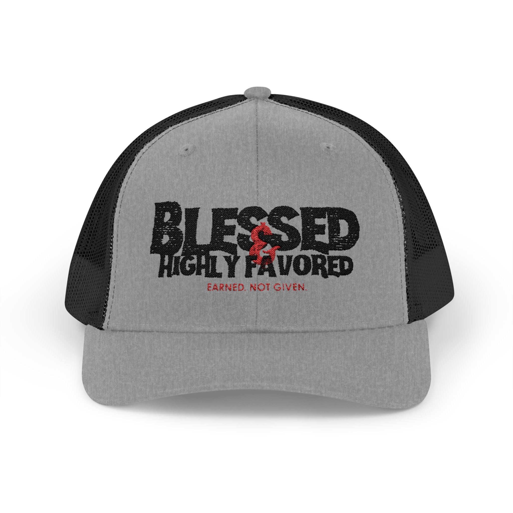 PR3PARED Embroidered Trucker Cap — "Blessed & Highly Favored" Embroidered Snapback