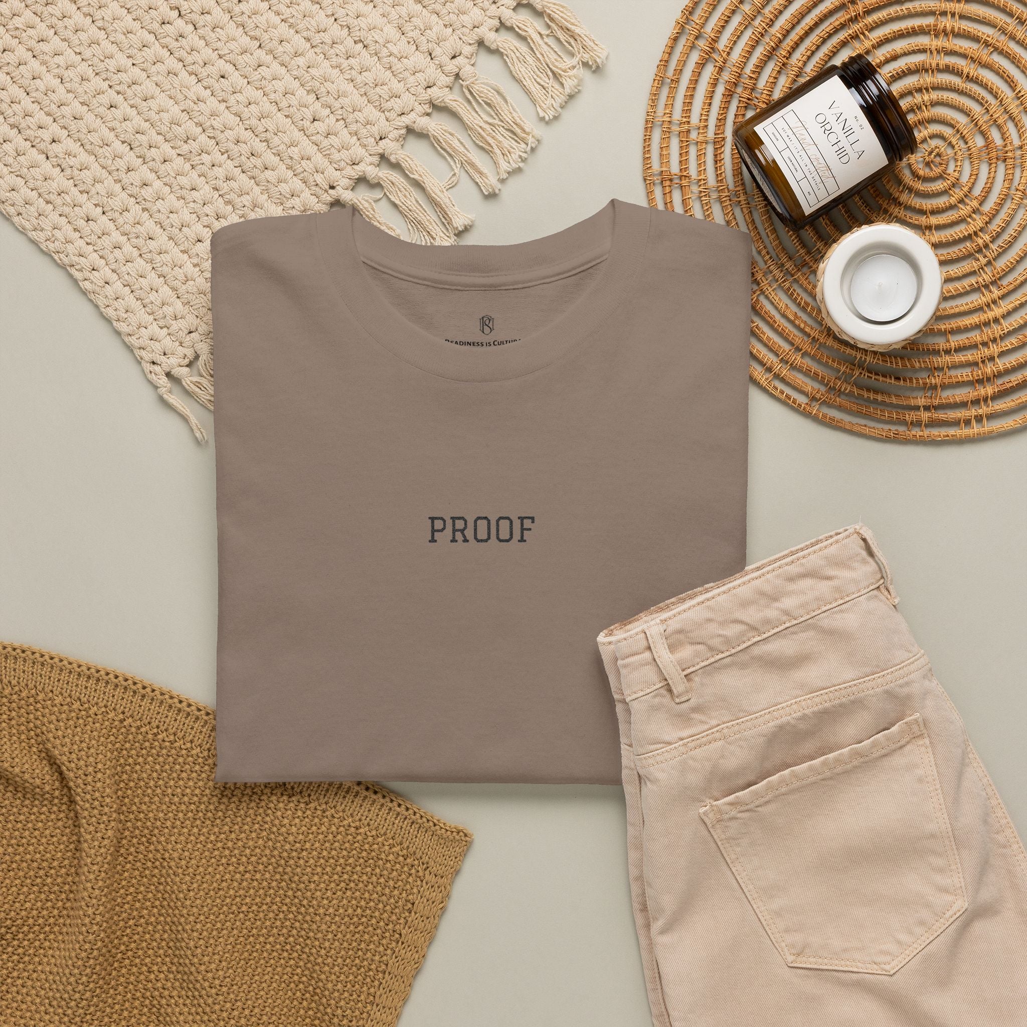 PR3PARED Embroidered Shirt — Minimal "PROOF" Graphic Tee