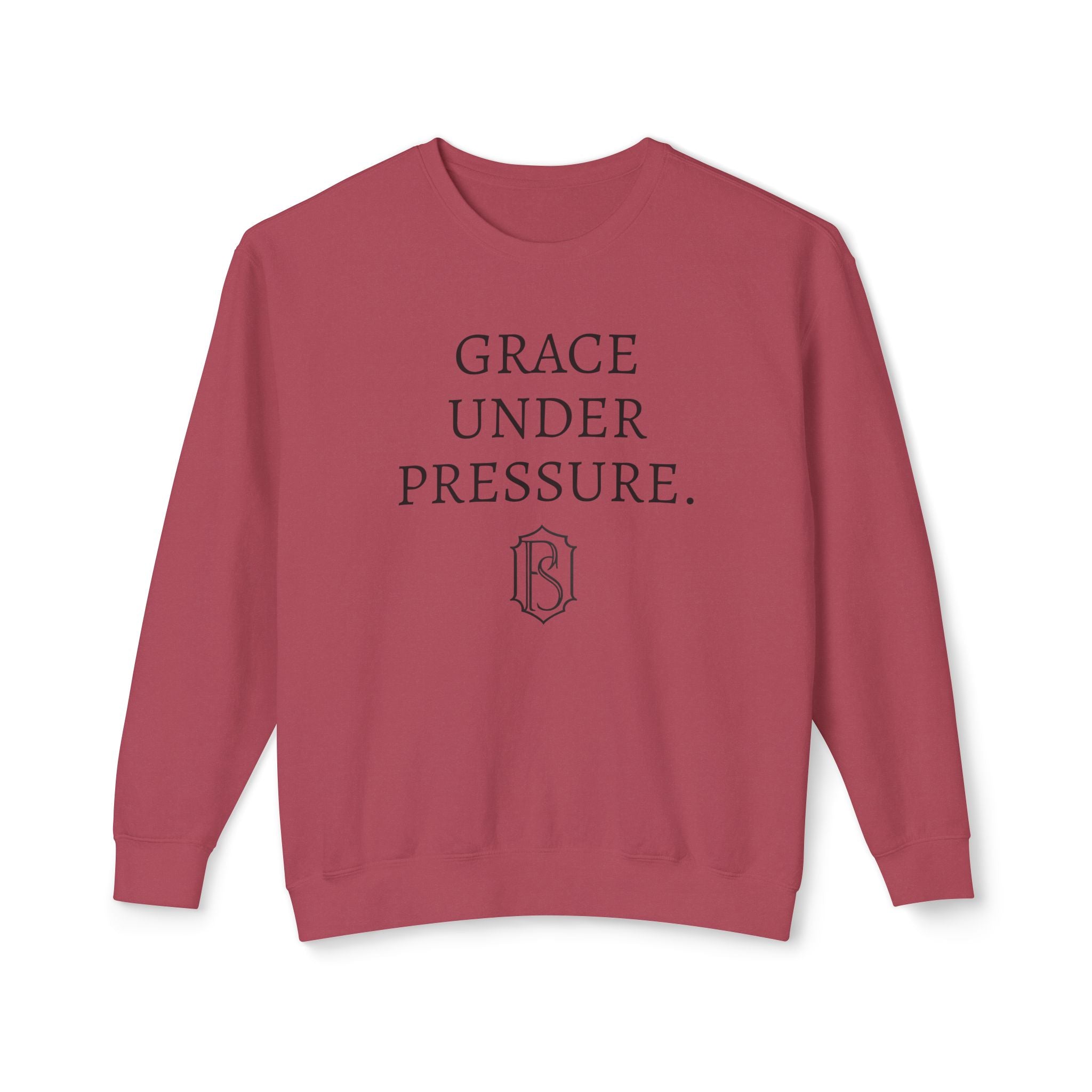 PR3PARED Crewneck Sweatshirt — "Grace Under Pressure" Minimalist Inspirational Pullover