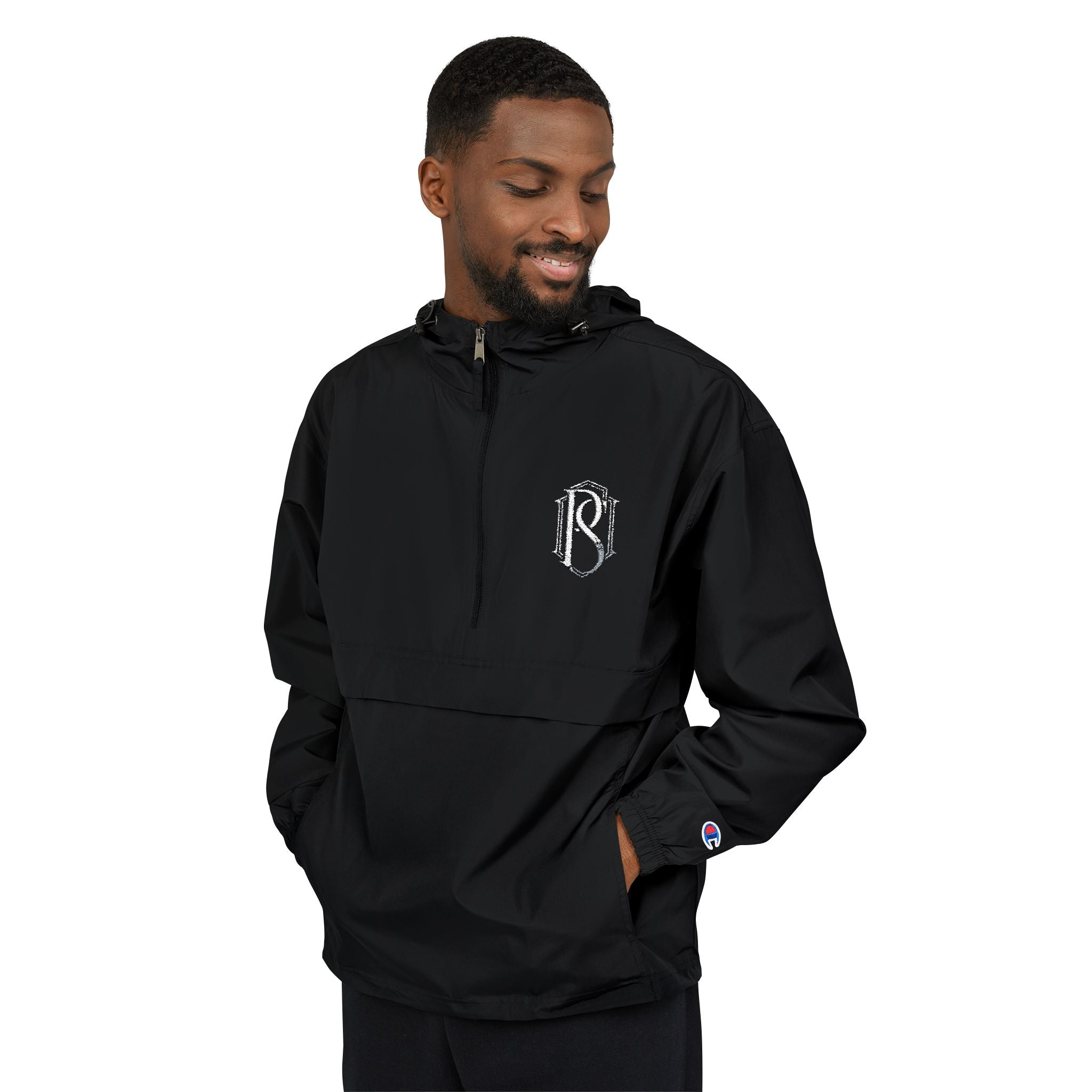 PR3PARED Packable Anorak Jacket — Minimal White Floral Logo
