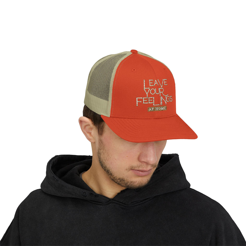 PR3PARED Leave Your Feelings At Home Embroidered Snapback Trucker Cap