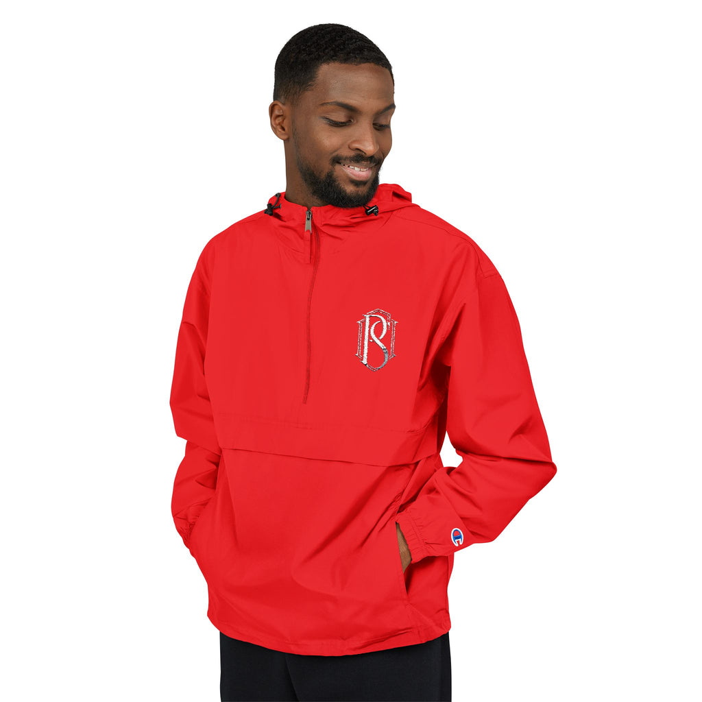 PR3PARED Packable Anorak Jacket — Minimal White Floral Logo