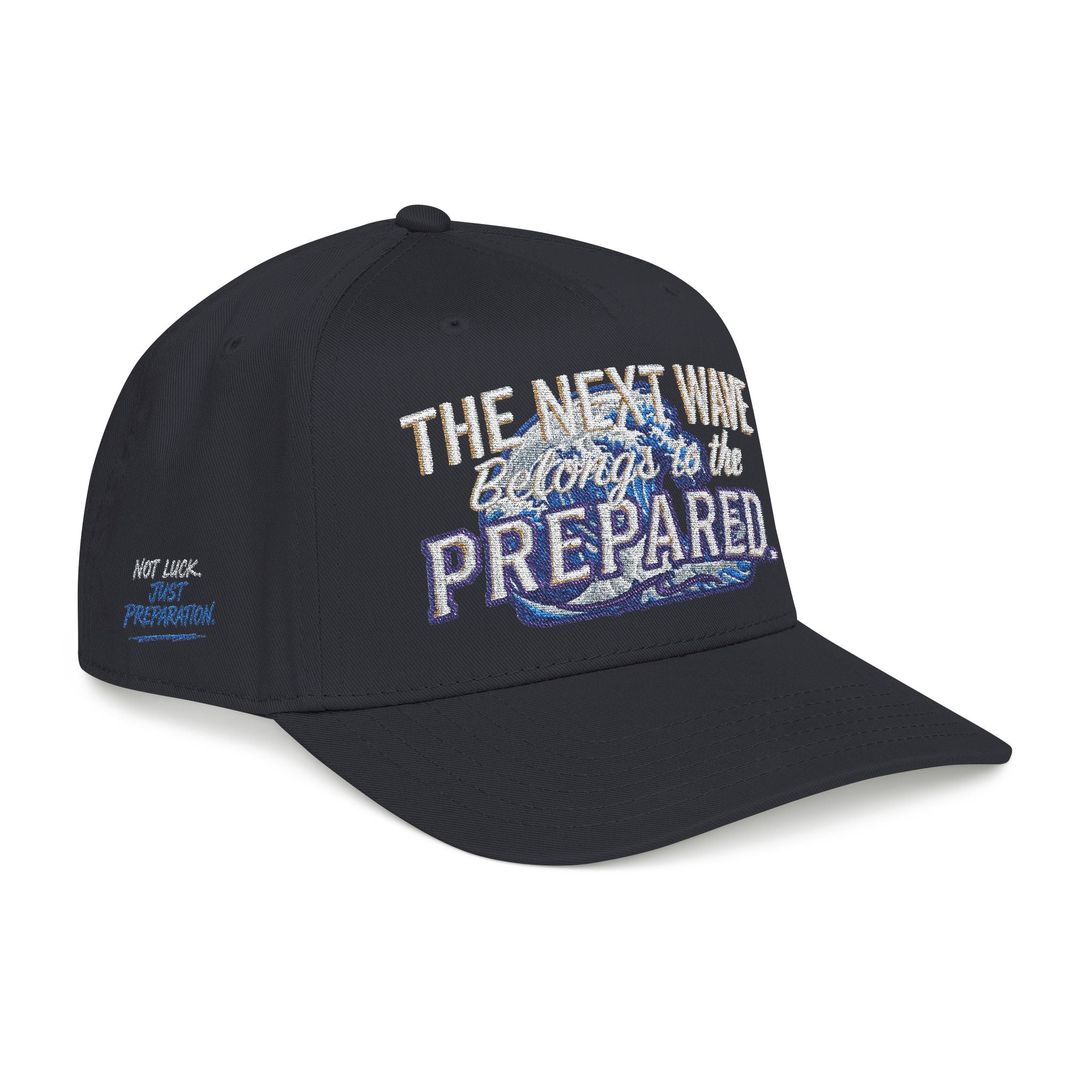 PR3PARED Wave Embroidered Baseball Cap — 'The Next Wave' Nautical Surf Hat