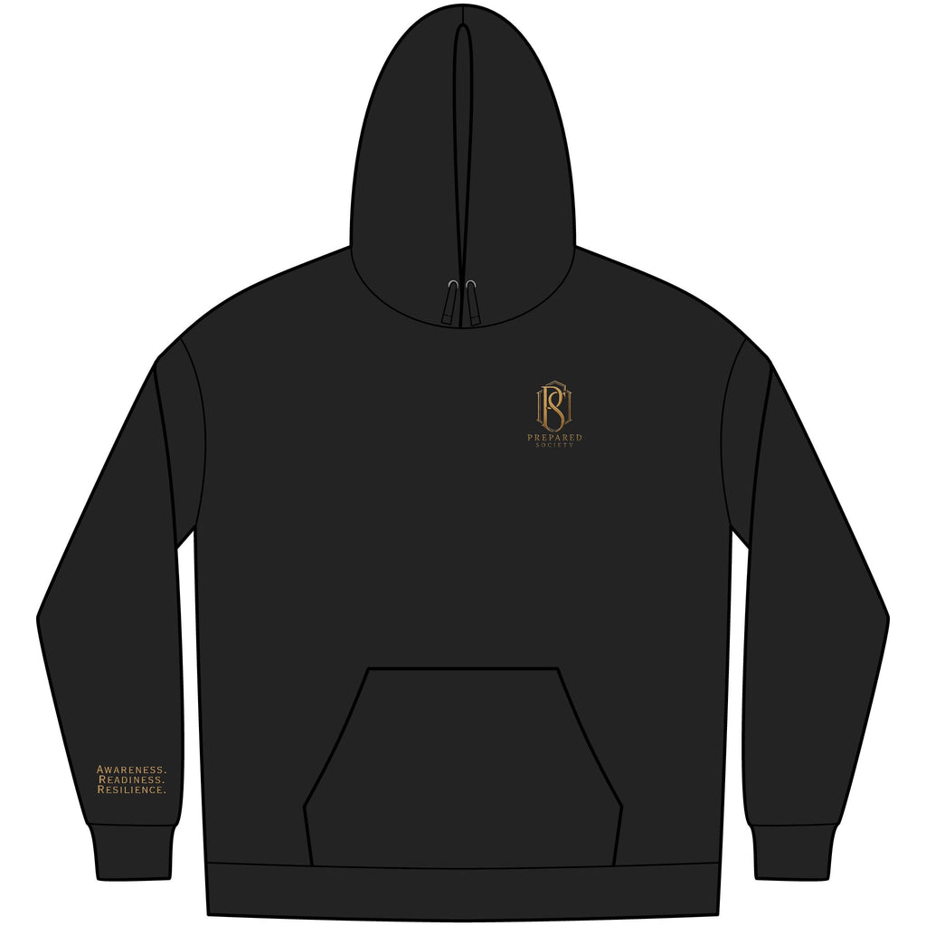 PR3PARED Minimal Logo Embroidered Hoodie — Small Chest Monogram Pullover