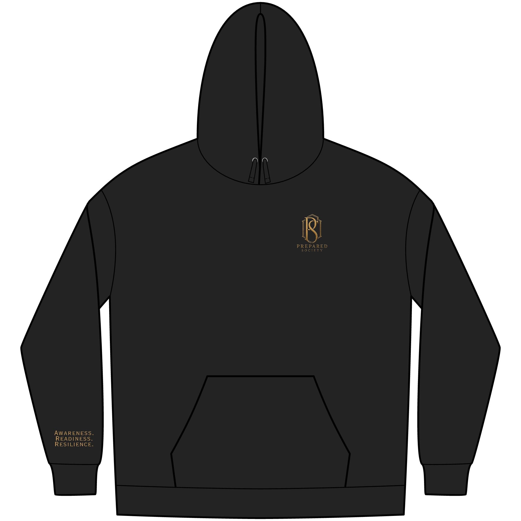 PR3PARED Minimal Logo Embroidered Hoodie — Small Chest Monogram Pullover
