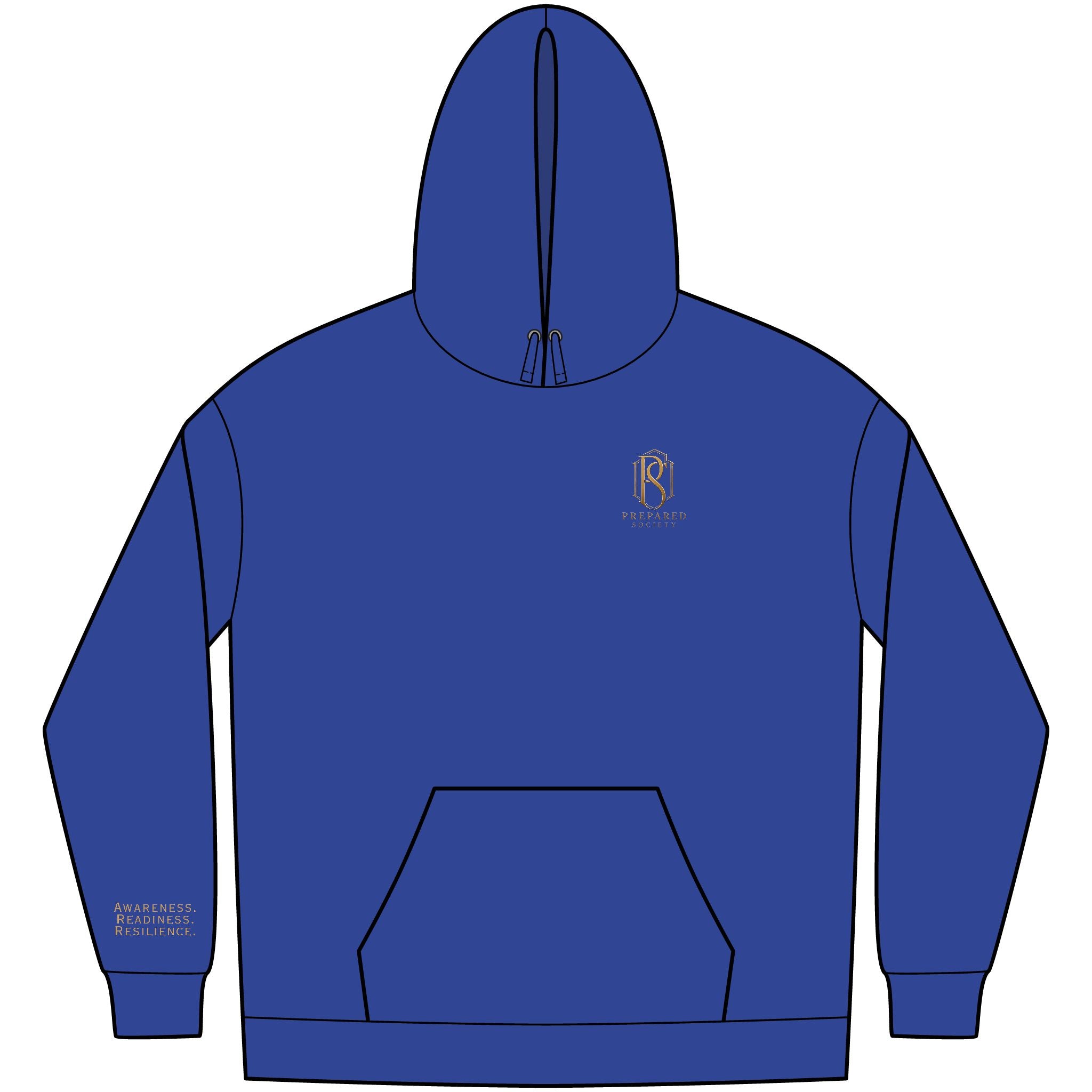PR3PARED Minimal Logo Embroidered Hoodie — Small Chest Monogram Pullover
