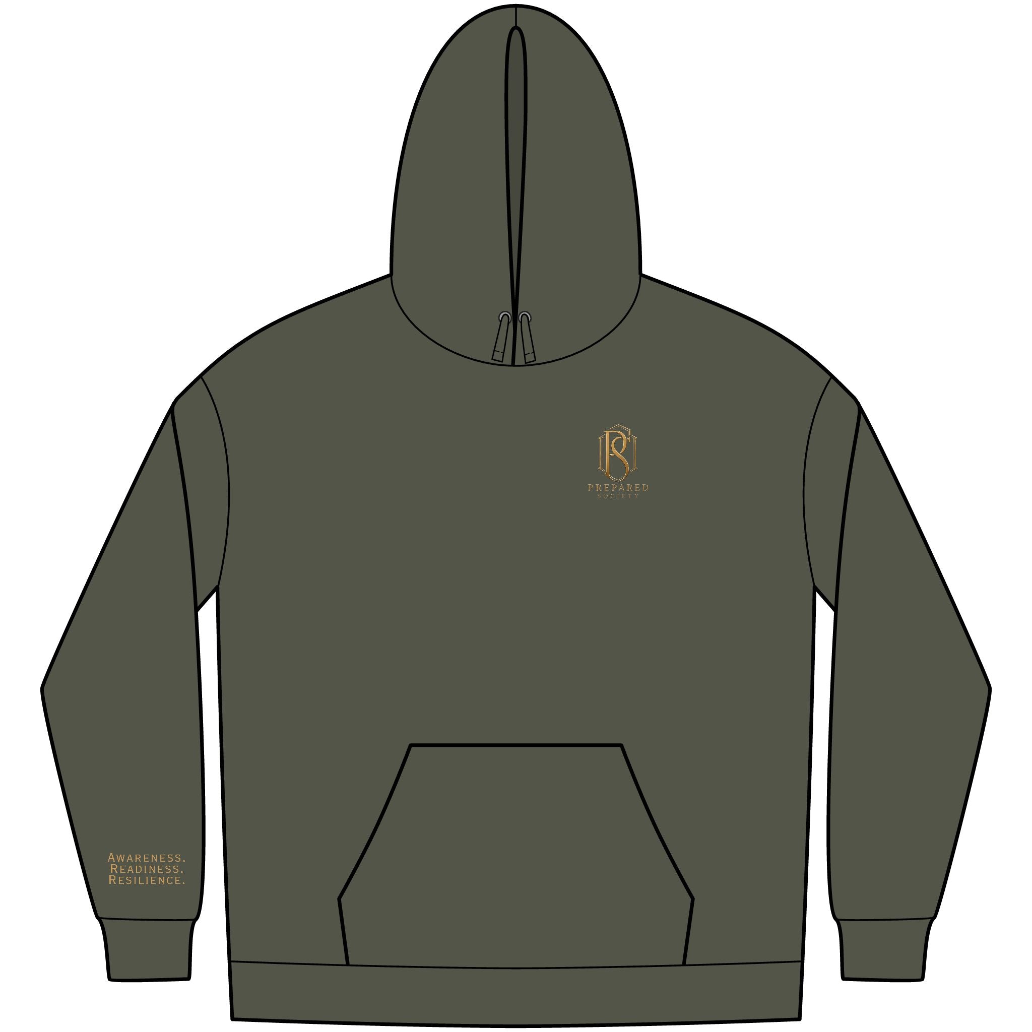 PR3PARED Minimal Logo Embroidered Hoodie — Small Chest Monogram Pullover