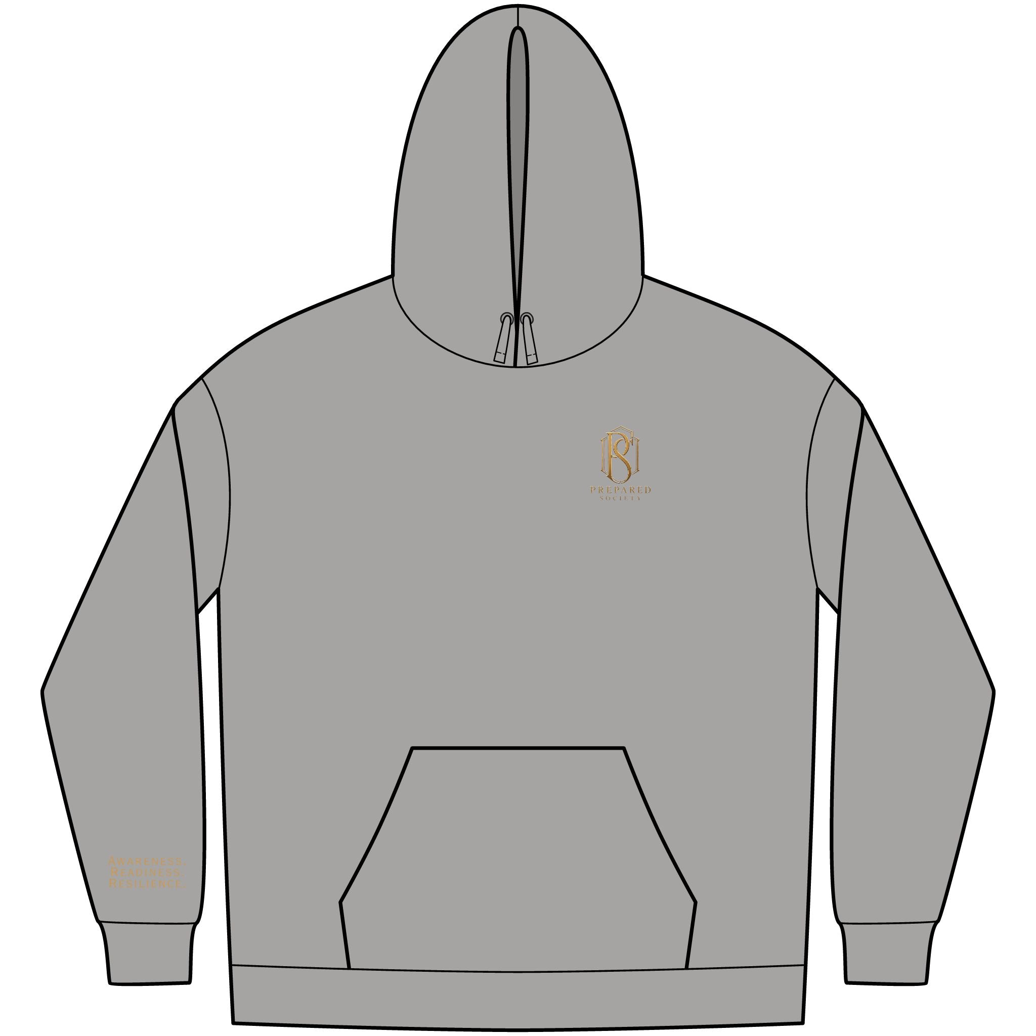 PR3PARED Minimal Logo Embroidered Hoodie — Small Chest Monogram Pullover